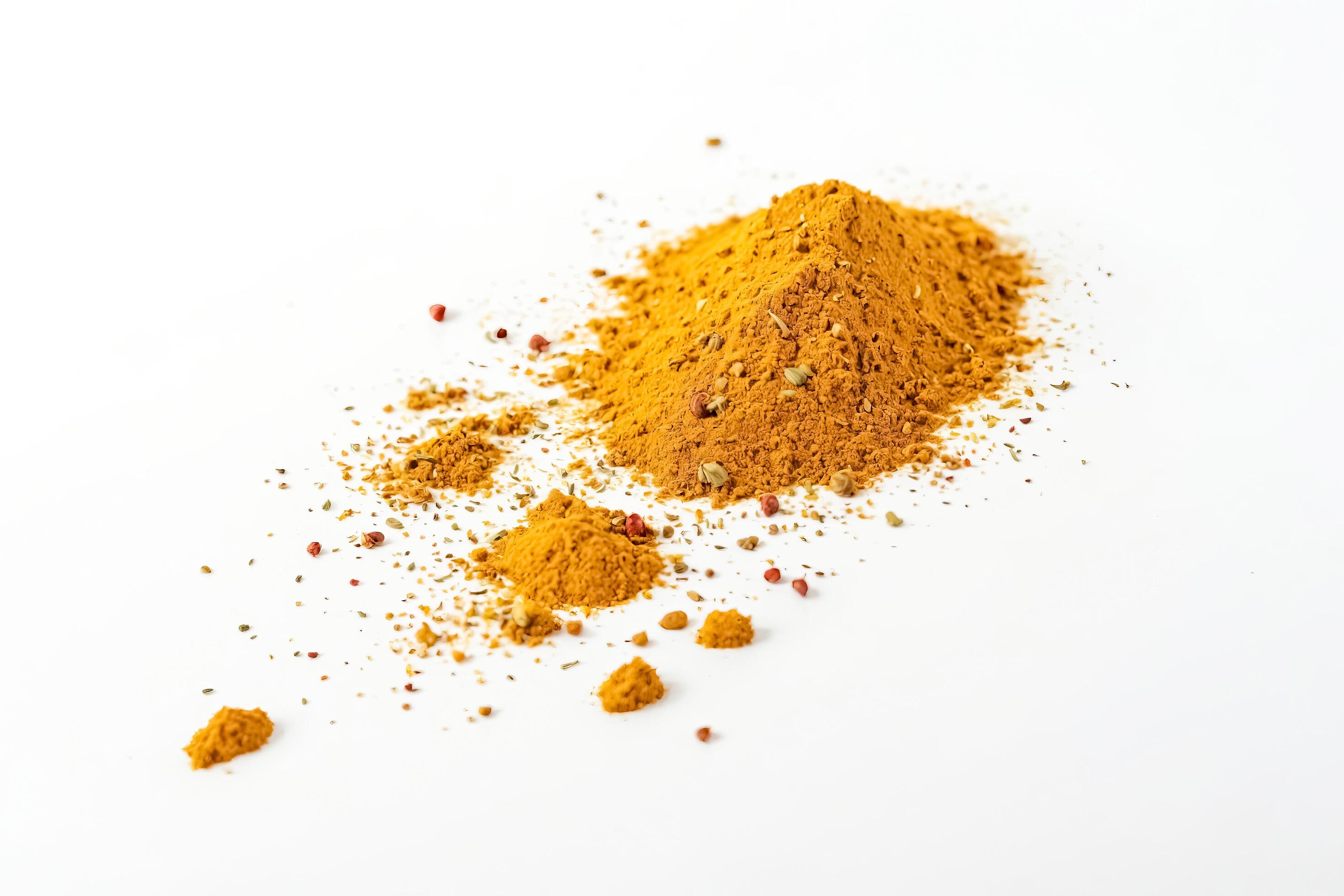 Pile of spices on a white background Stock Free