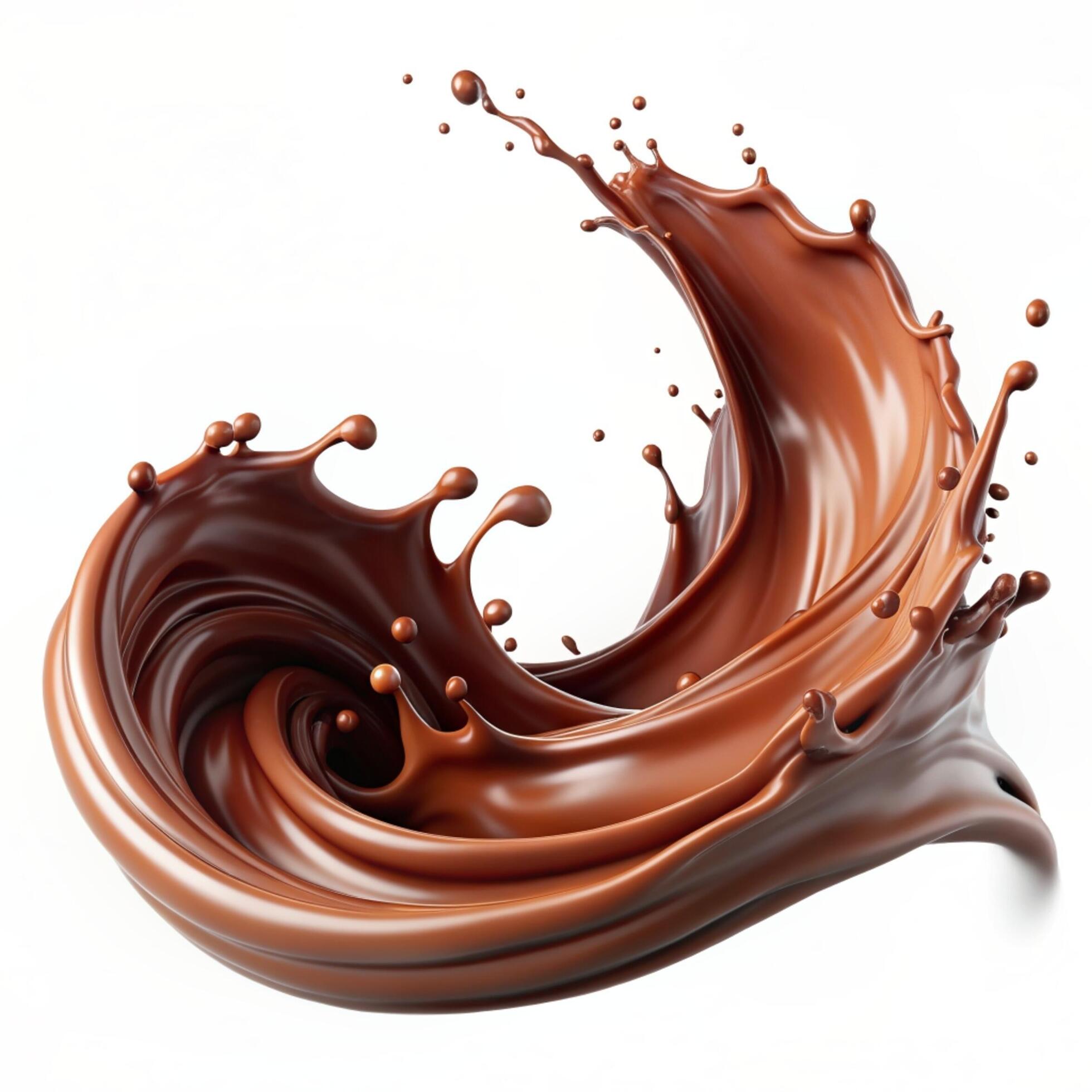 Splash of chocolate illustration,white background Stock Free