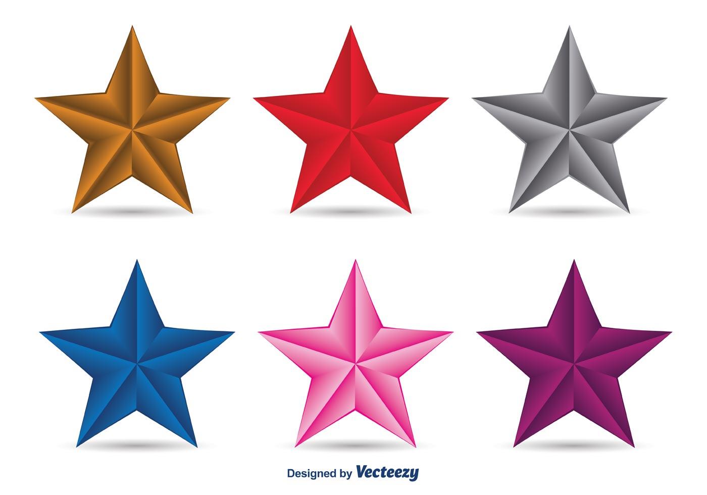 3D Vector Stars Stock Free and Free SVG