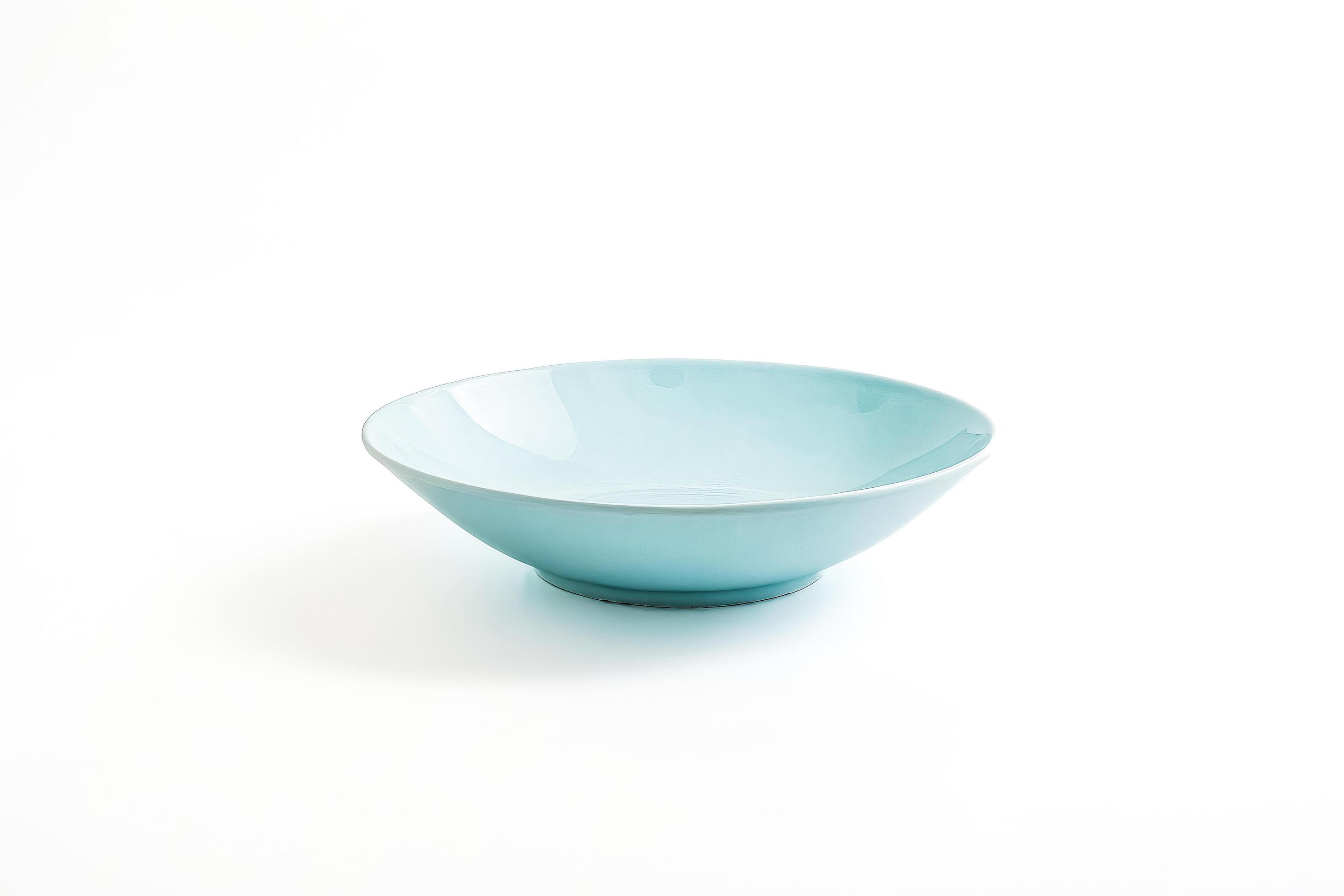 Empty Blue Bowl On White Background Stock Free