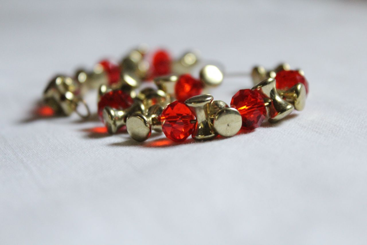 Jewelry Red Stones Bracelet Stock Free