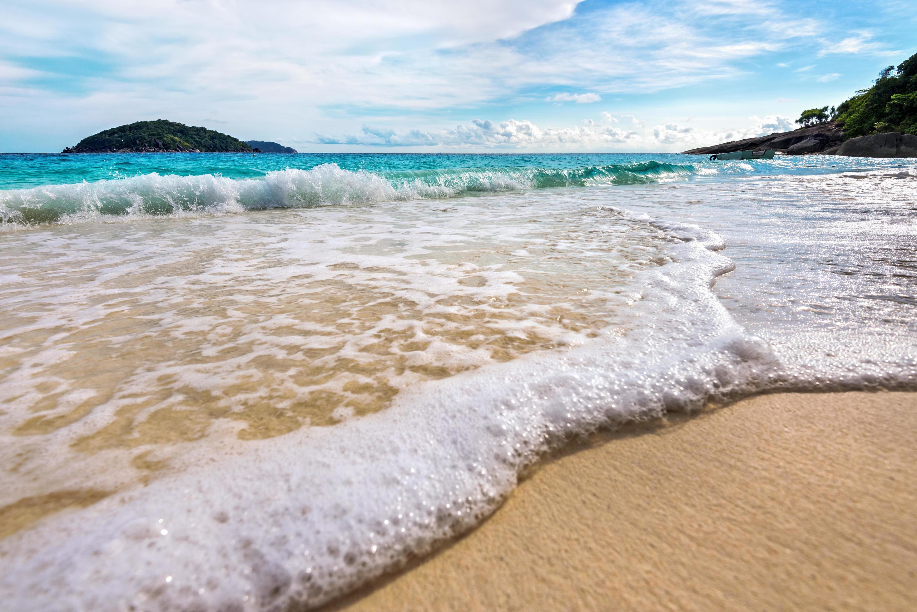 Beach and waves at Similan National Park in Thailand Stock Free