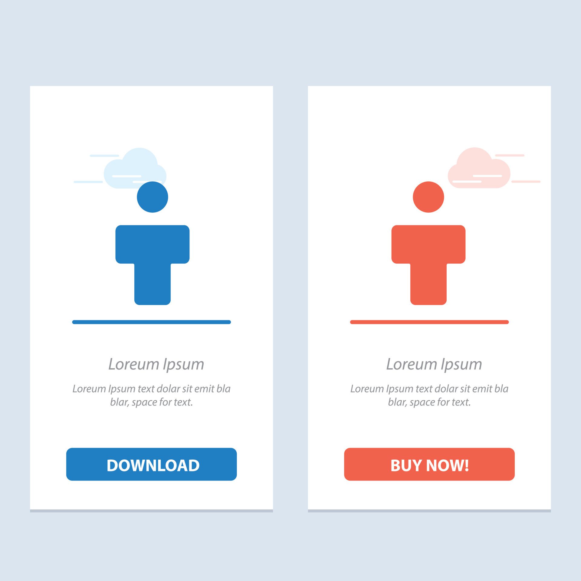 Avatar Male People Profile Blue and Red Download and Buy Now web Widget Card Template Free Vector