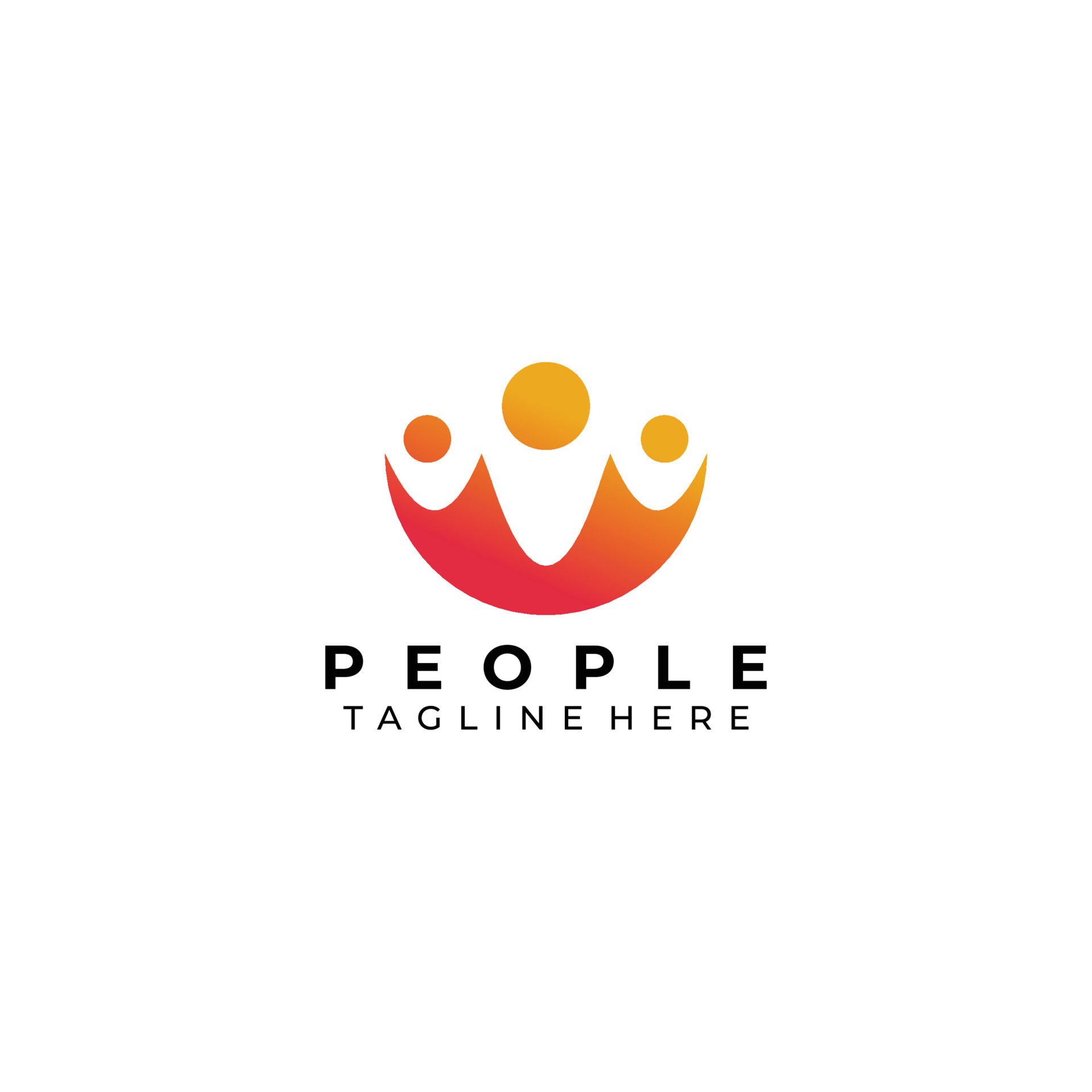 people logo icon vector isolated Free Vector and Free SVG