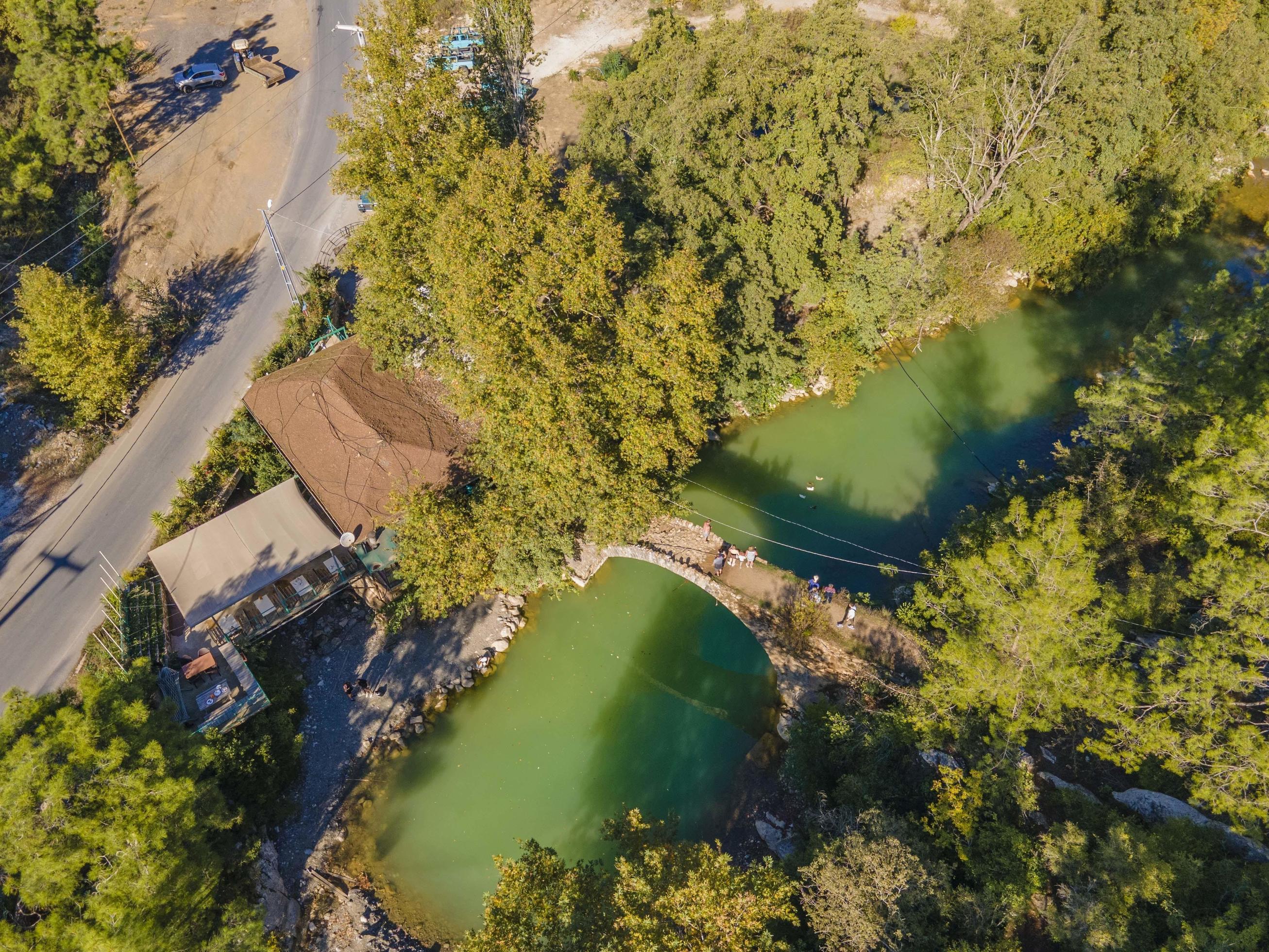 breathtaking views from the air in nature. it’s autumn here Stock Free