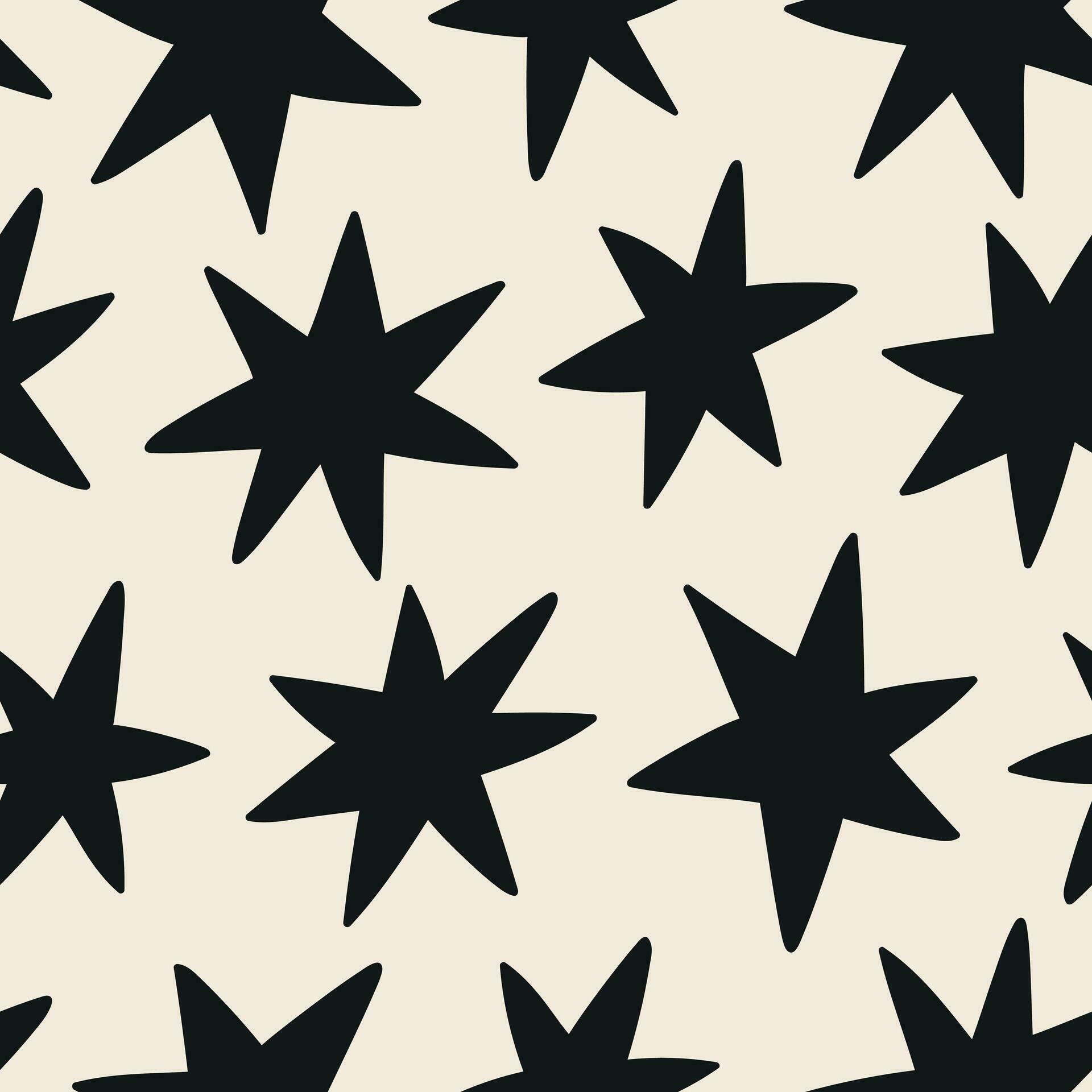 Stars background. Stars seamless pattern. Stars digital paper. Black and white Stock Free