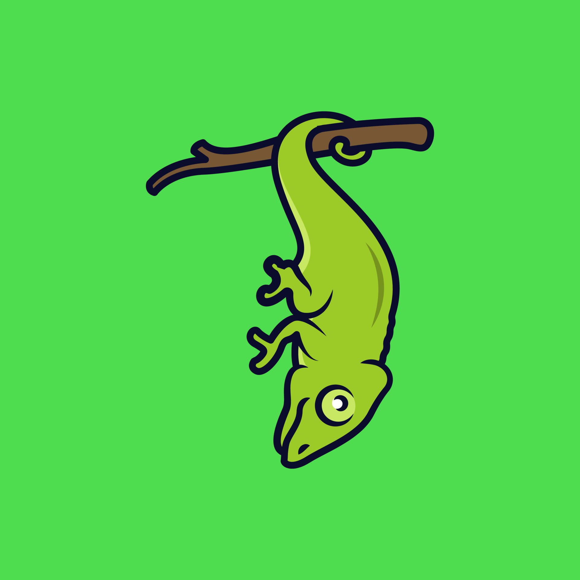 Chameleon mascot design Free Vector