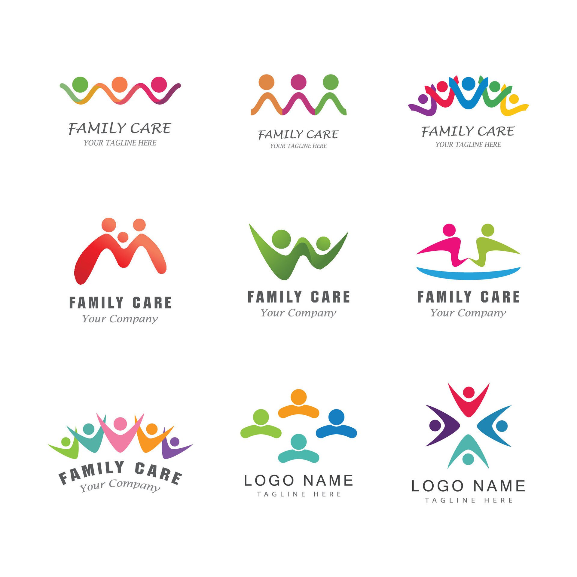 
									Community, network and social logo people design Free Vector