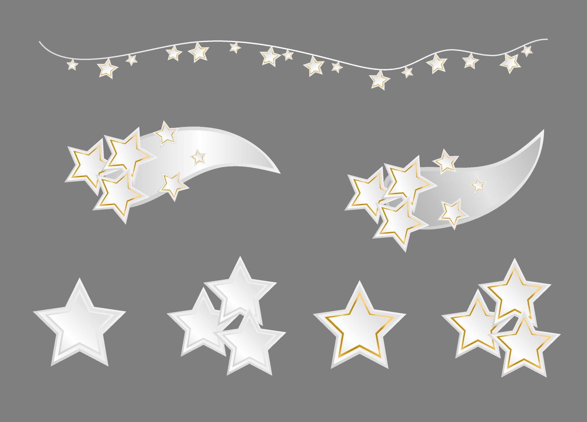 White star with gold vector on grey background. Decorate for celebration or party. Make your picture elegant and luxury. Stock Free and Free SVG