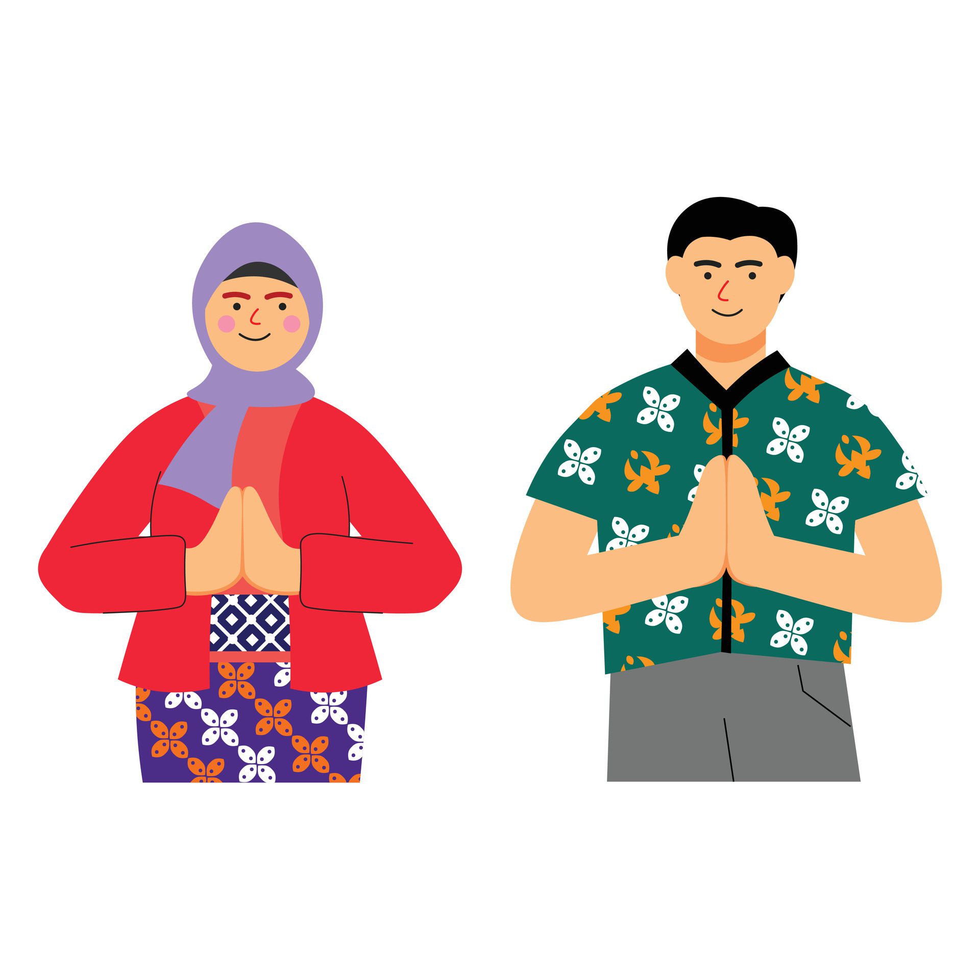 Vector flat illustration people celebrating indonesian independence day Free Vector