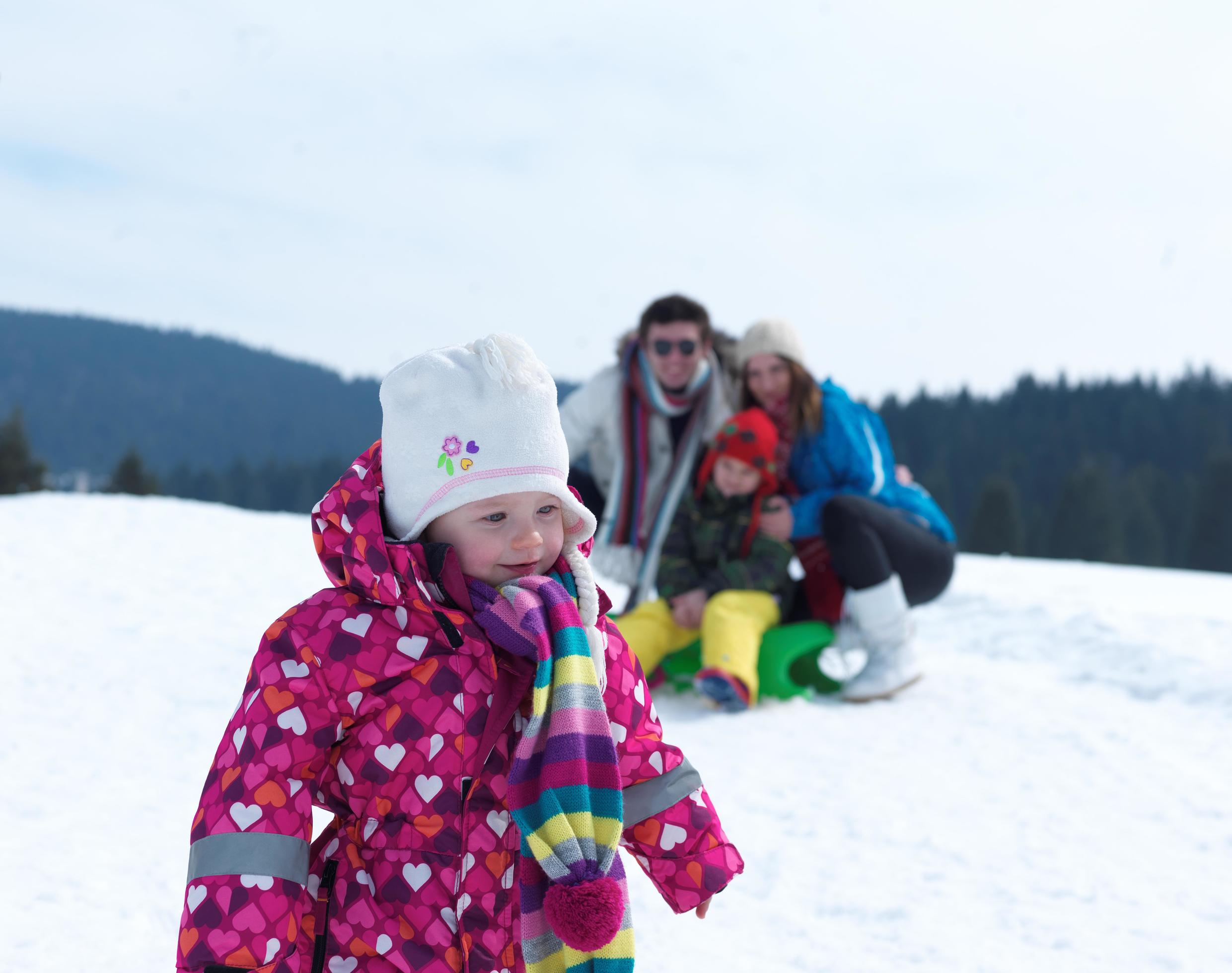 winter family portrait Stock Free