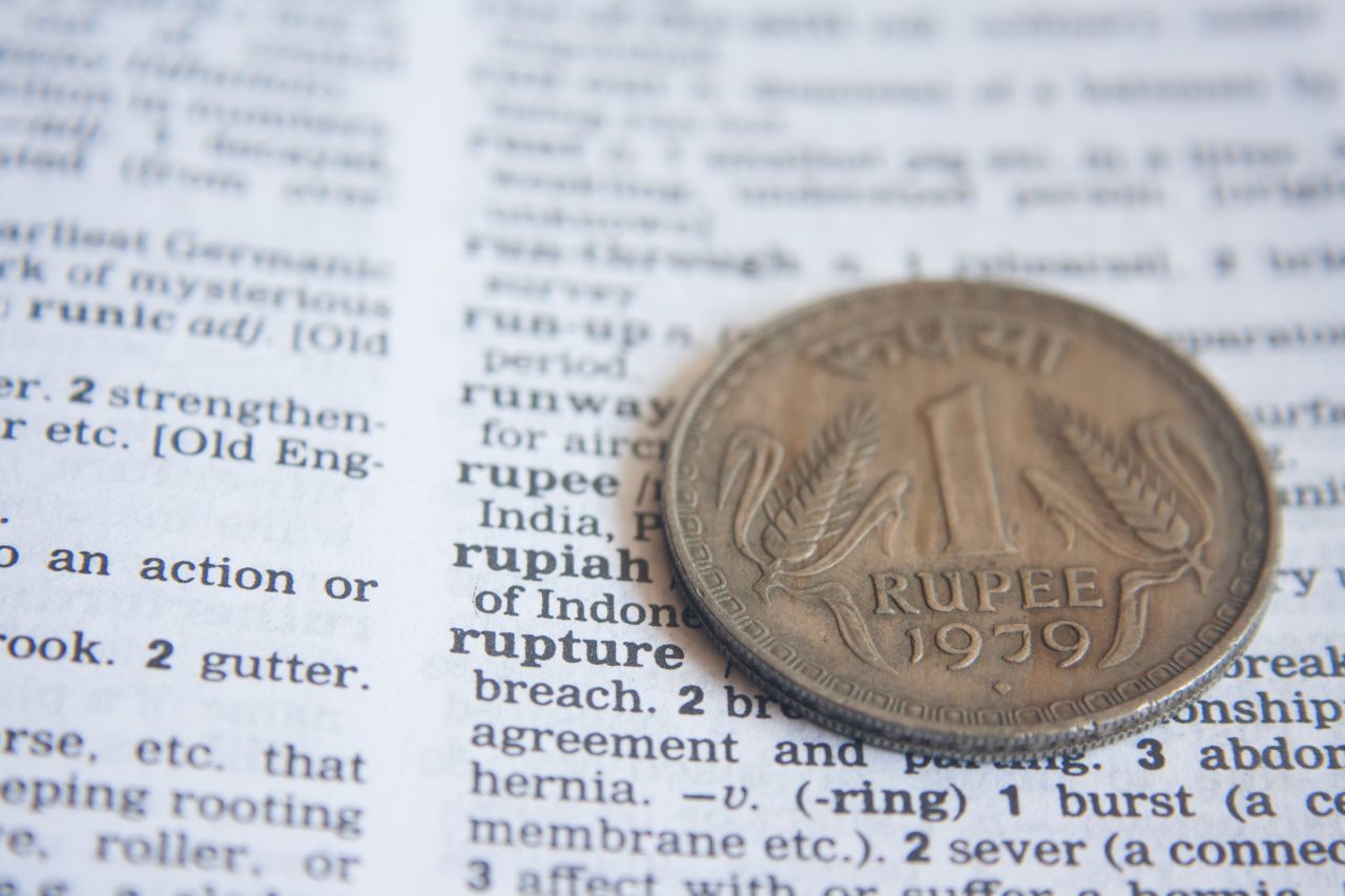 Indian Rupee Dictionary Stock Free