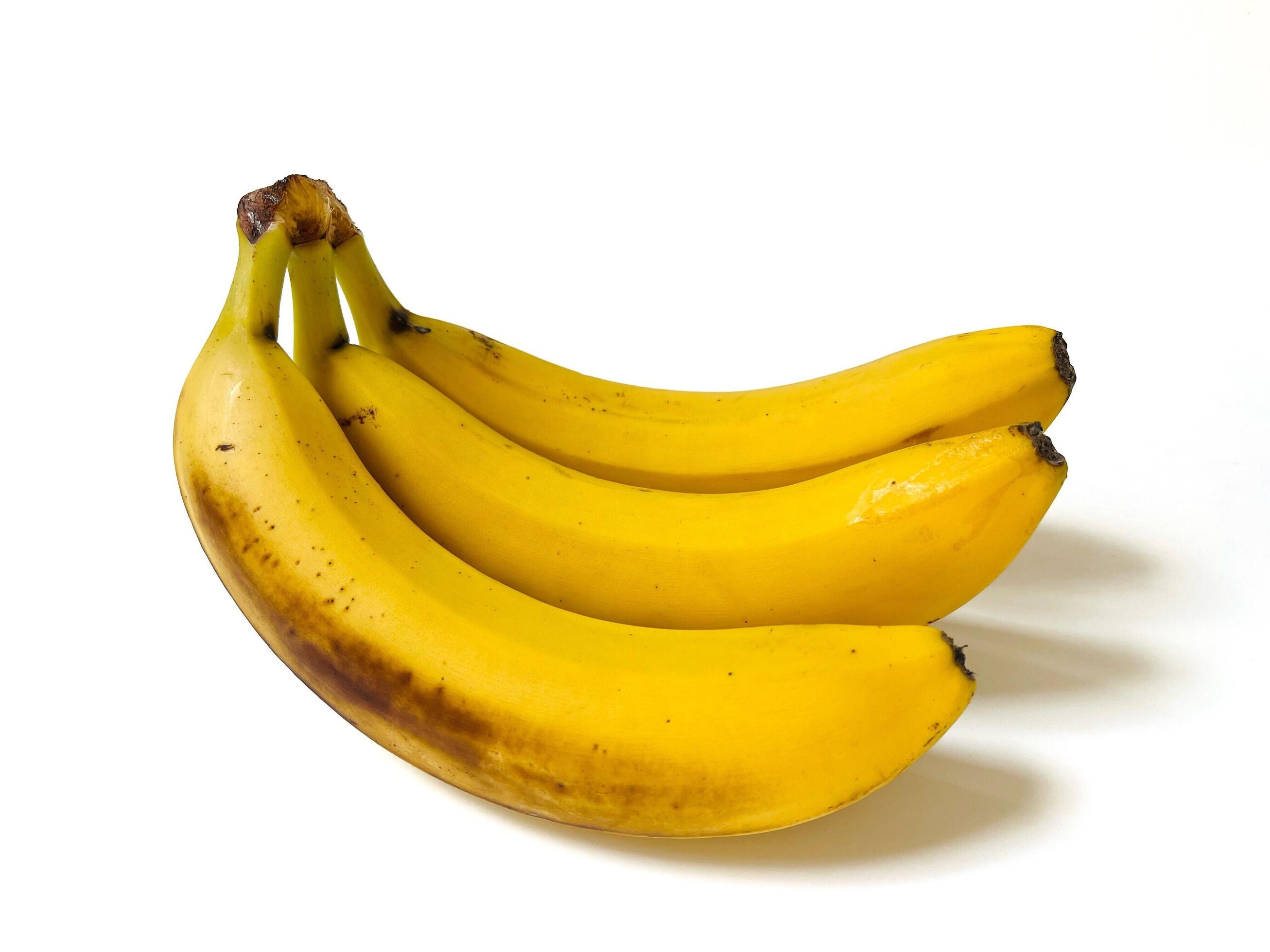 
									Bunch of bananas isolated on white background with clipping path and full depth of field Stock Free