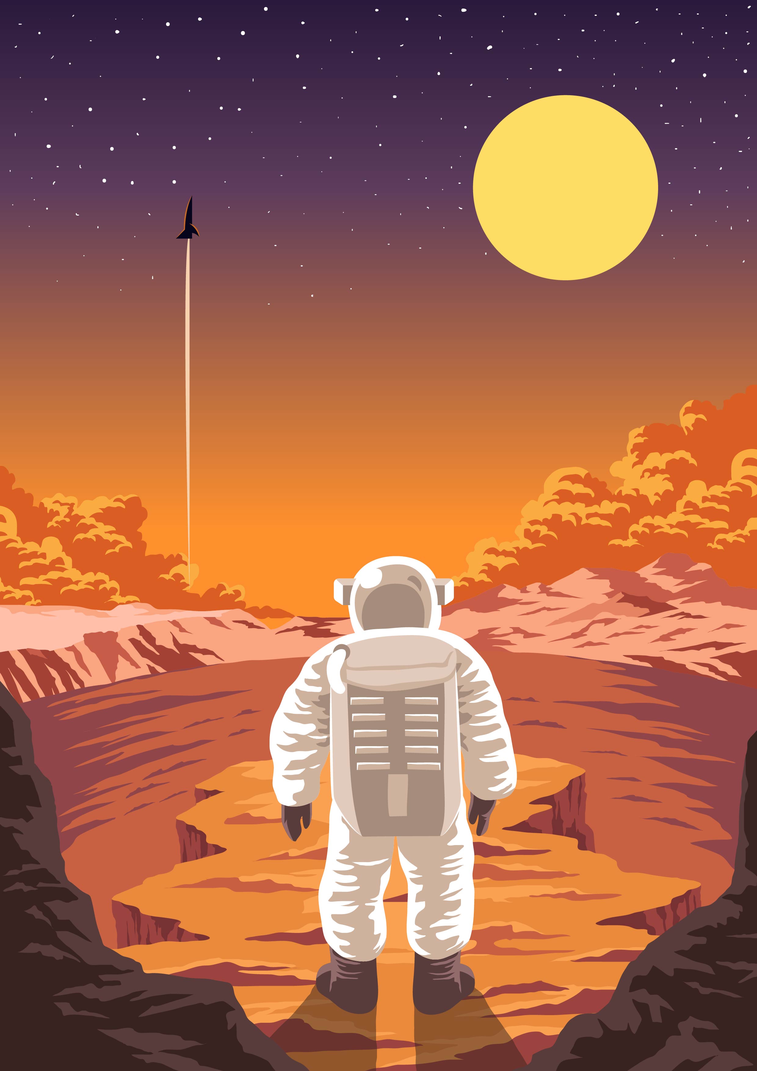 Mars Exploration Free Vector and Free SVG