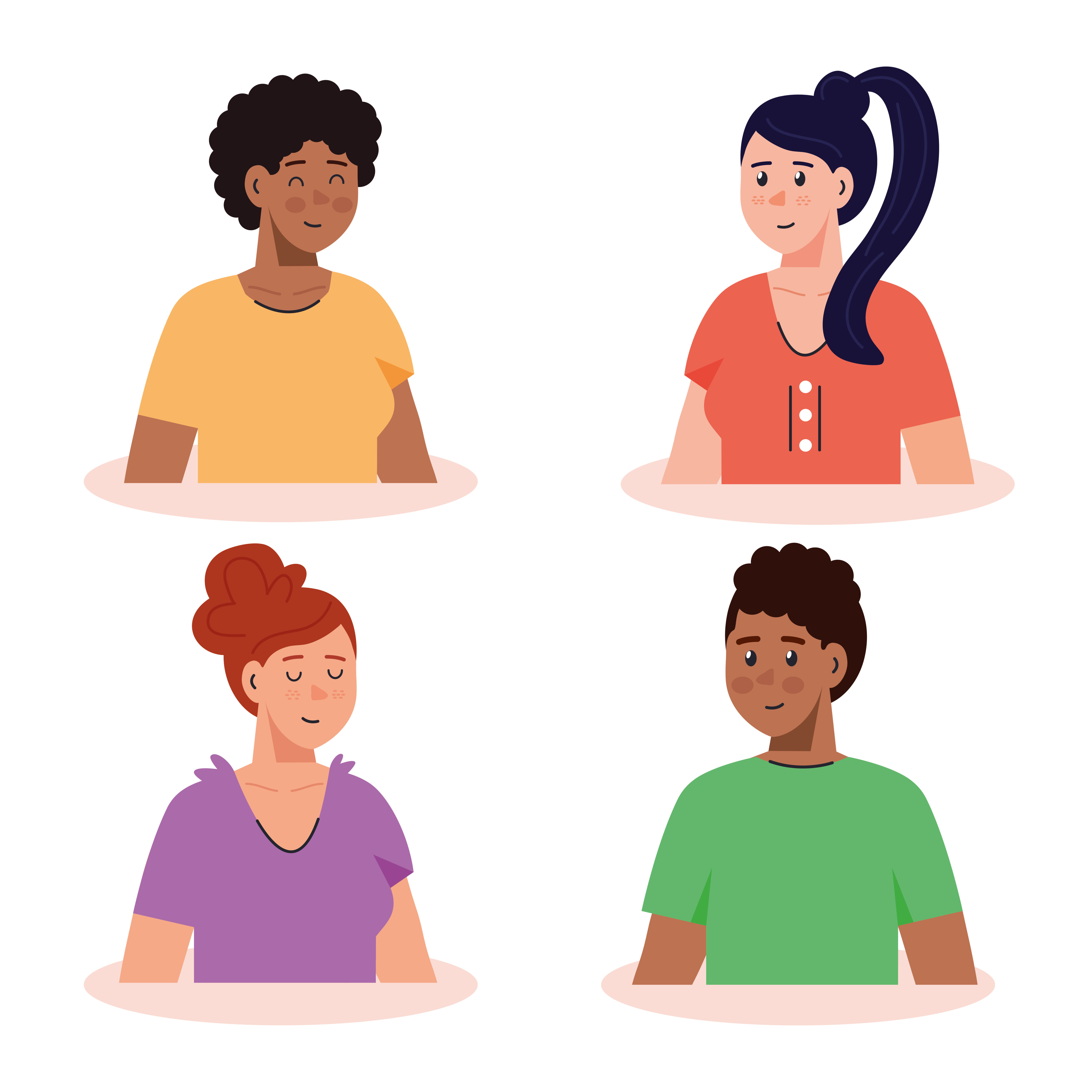 pictures of group young people Free Vector