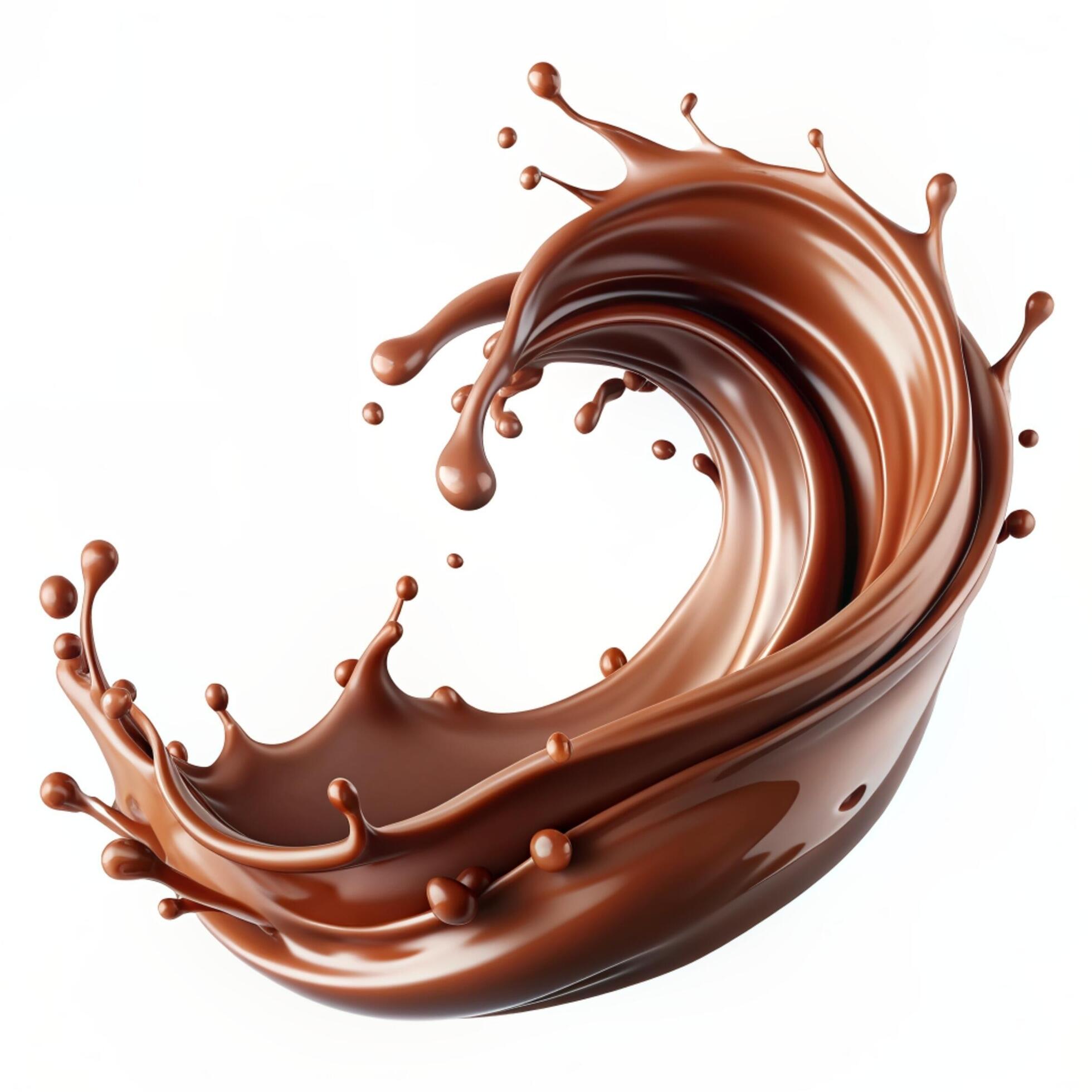 Splash of chocolate illustration,white background Stock Free