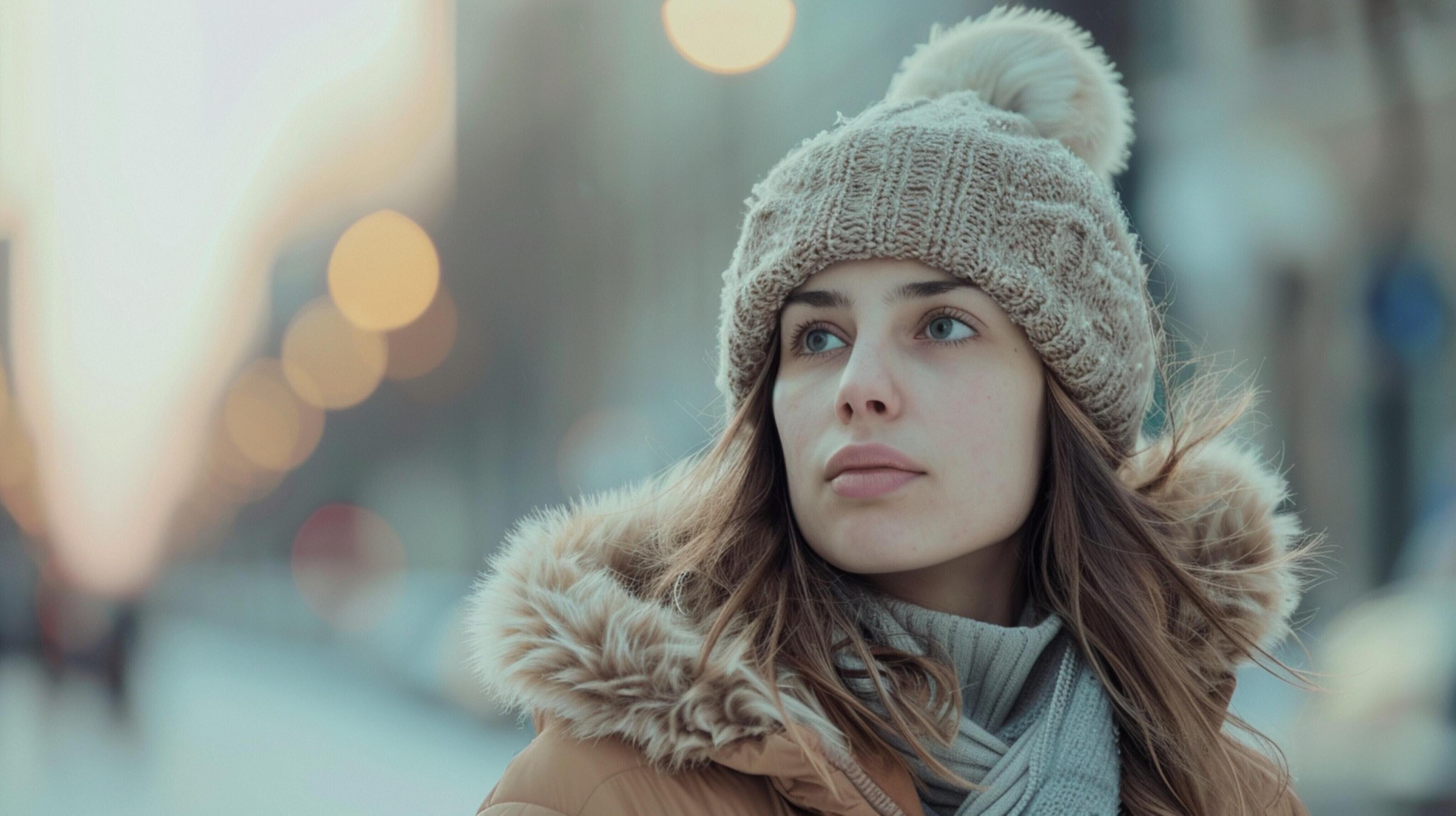 young woman walking in the city confident Stock Free