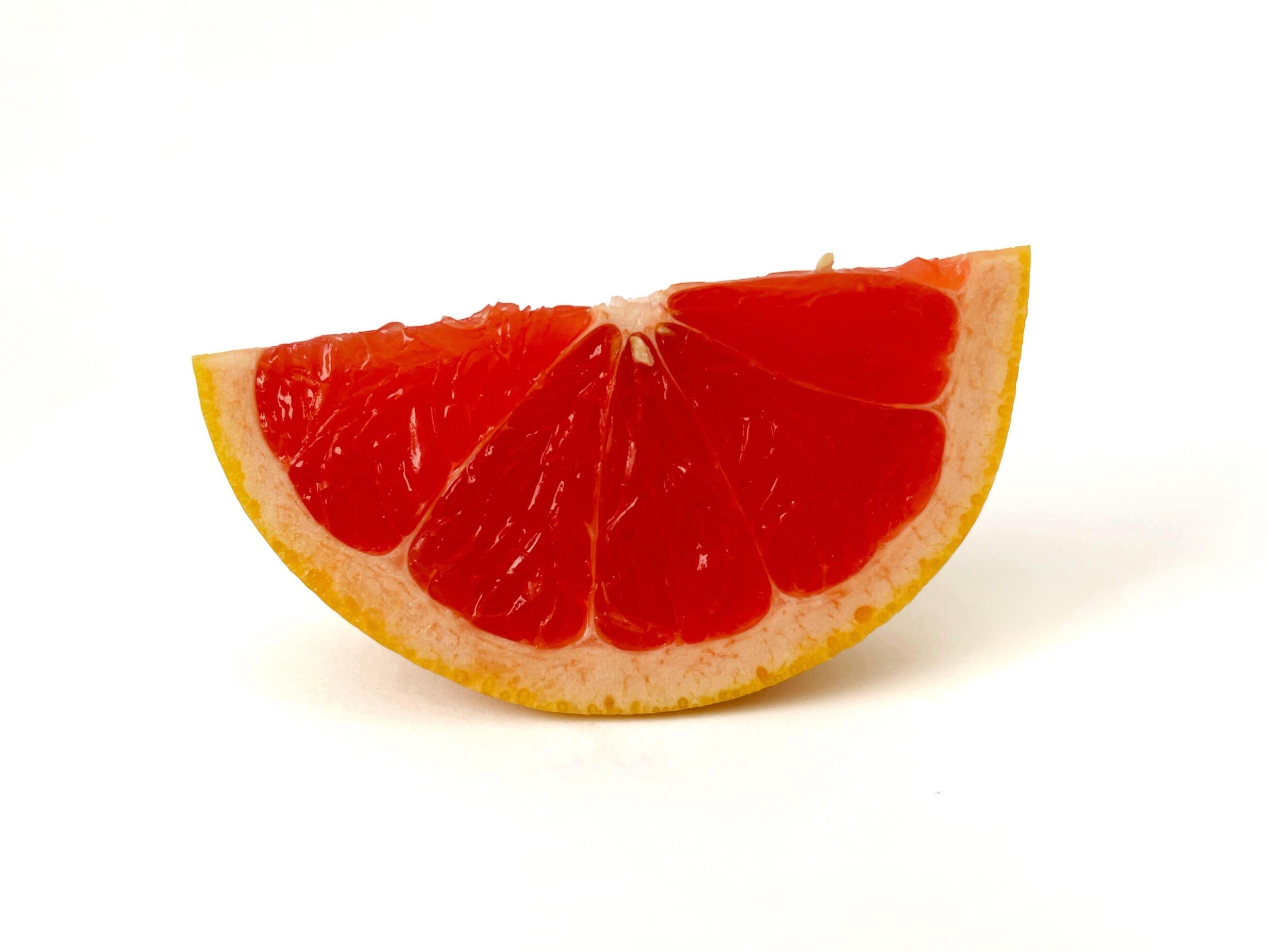 
									Fresh grapefruit fruit. Slice of grapefruit isolated on white background. Grapefruit with clipping path. Stock Free