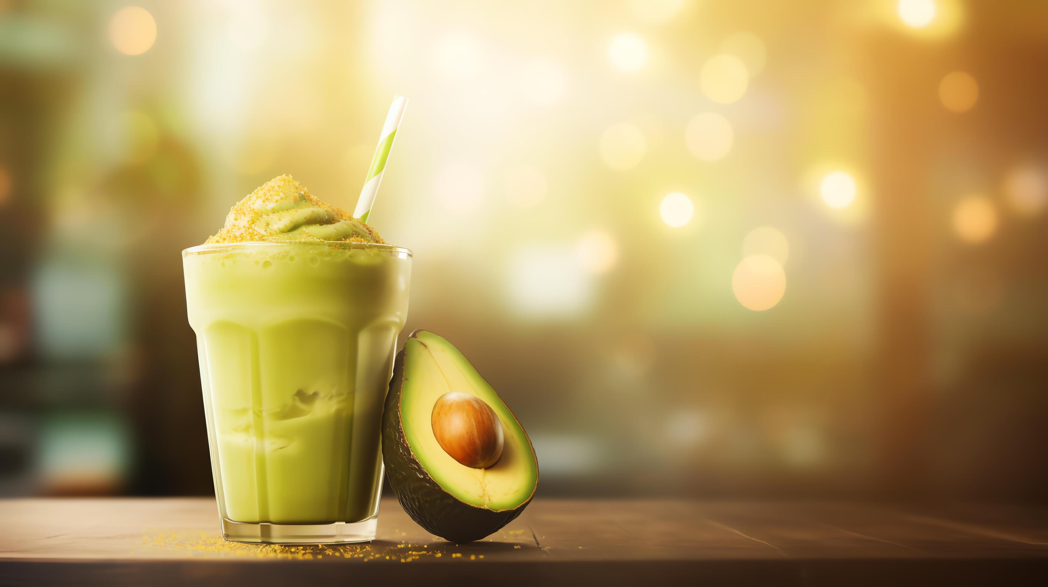 A delicious and healthy avocado smoothie. Perfect for breakfast, lunch, or a snack. Stock Free