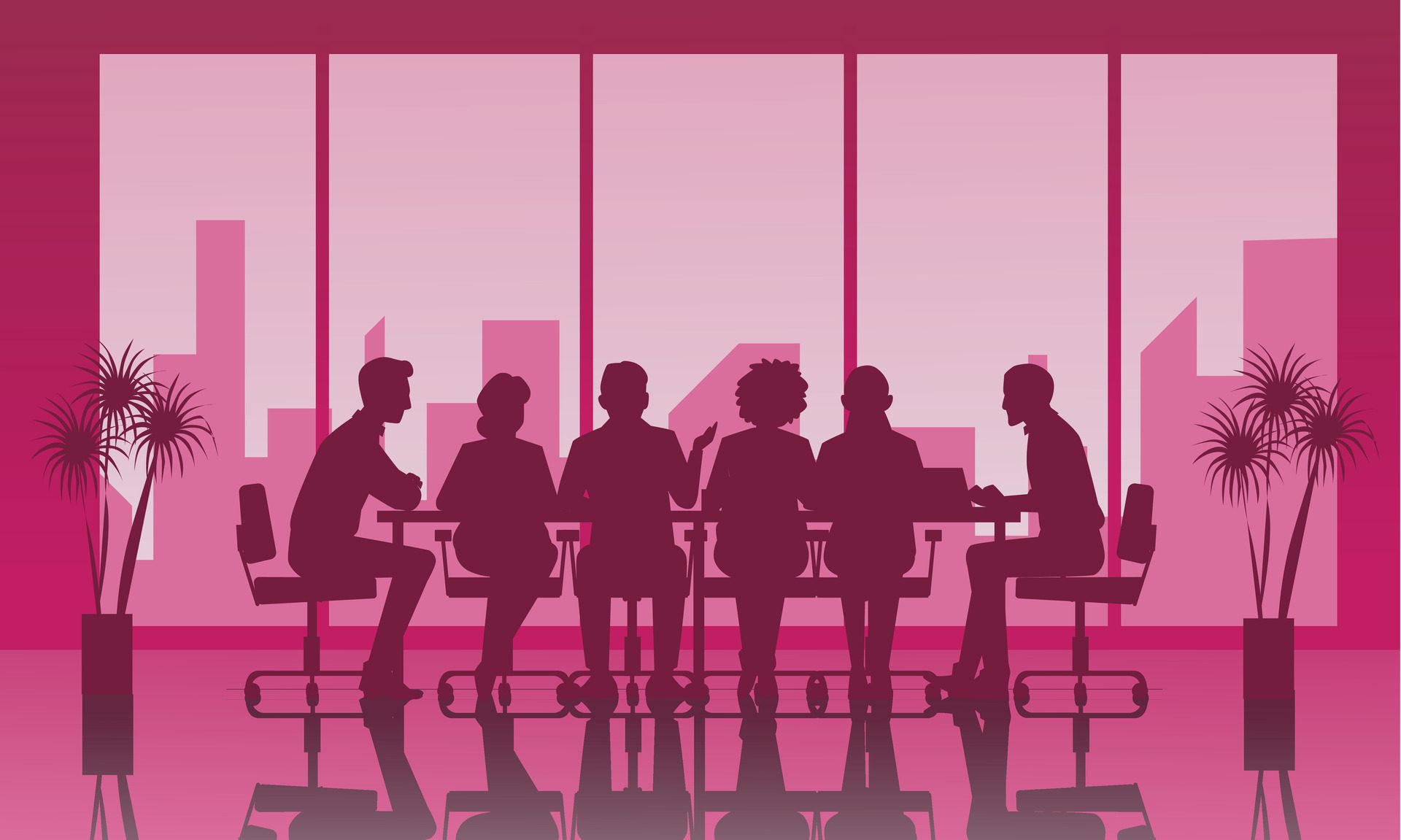 Group of People business meeting Free Vector