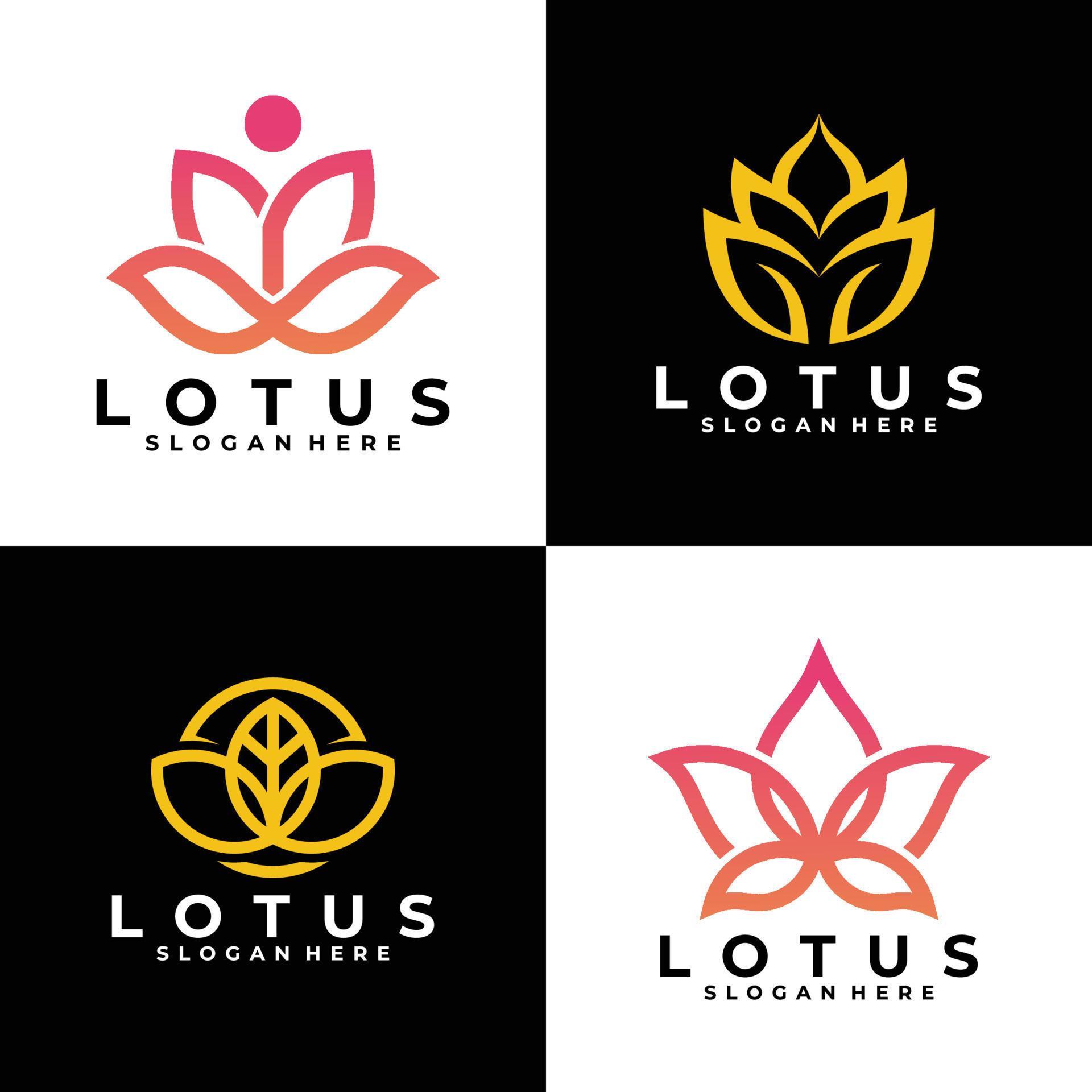 
									lotus flower logo vector design Stock Free and Free SVG