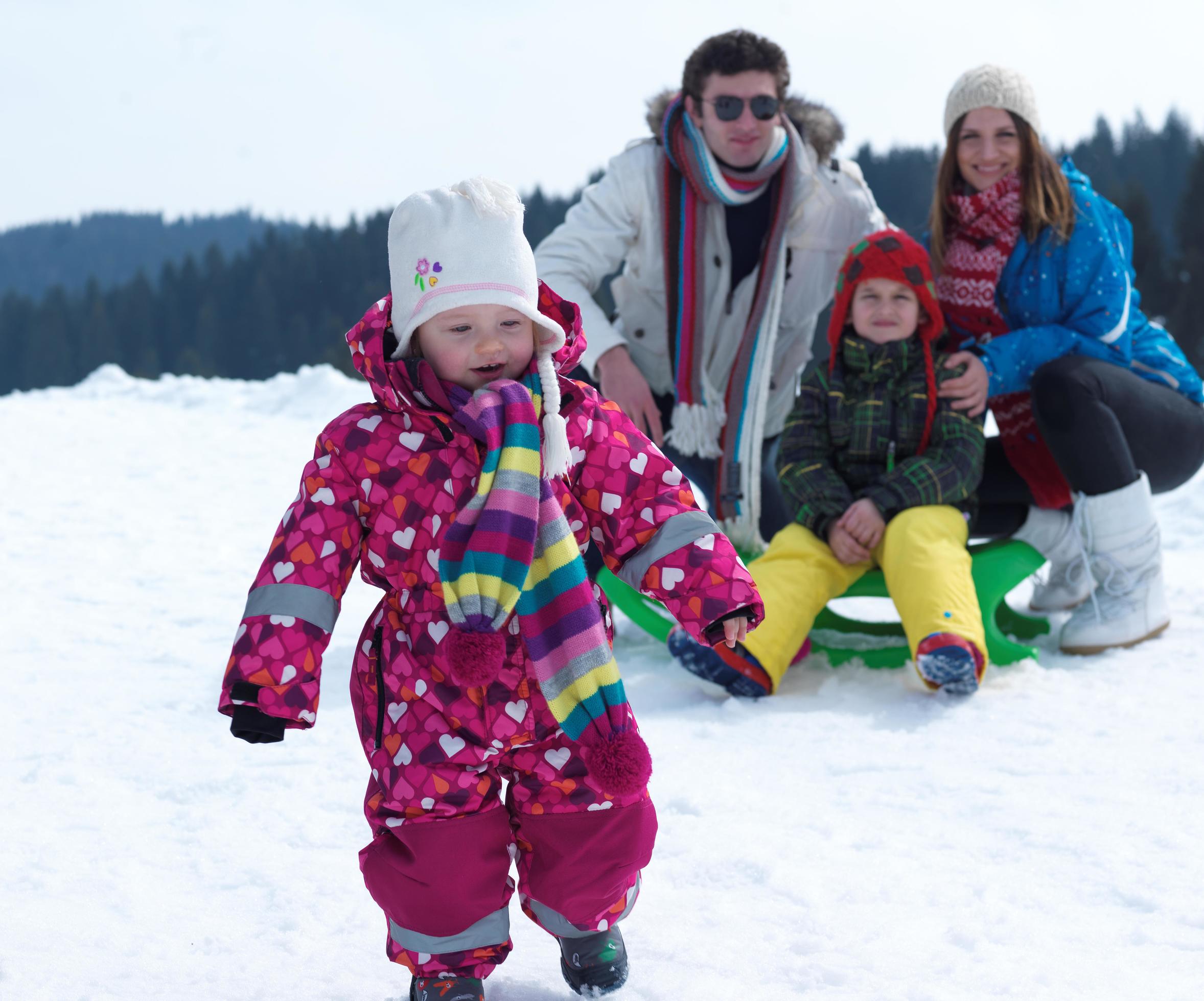 Winter family portrait Stock Free