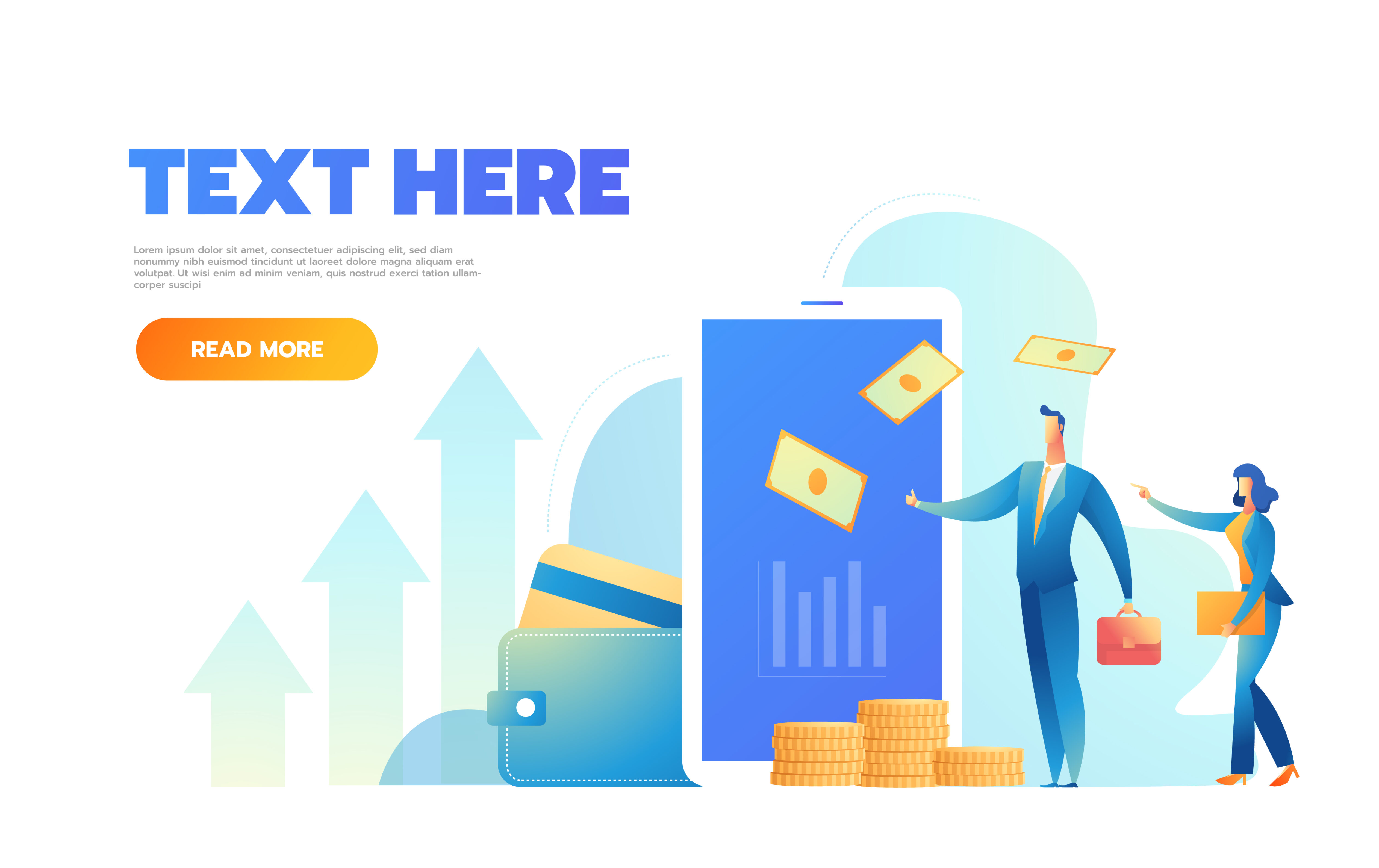 Online Card Payment Concept Landing Page. Easy Payments Banner with Flat People Characters Website Template. Vector illustration Free Vector