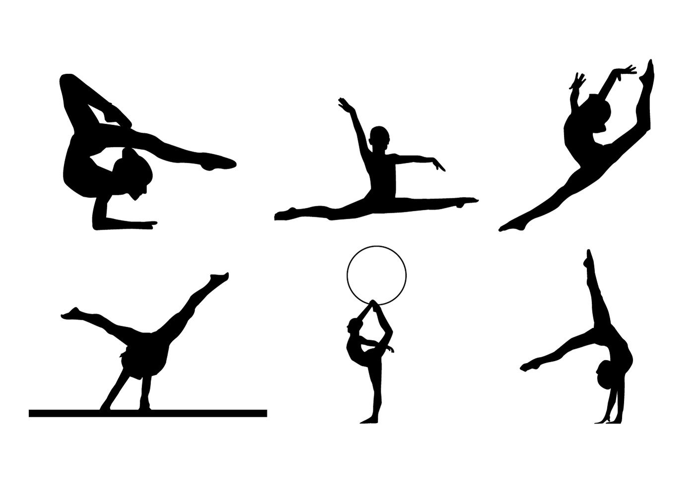 Gymnastic Silhouette Vectors Free Vector and Free SVG