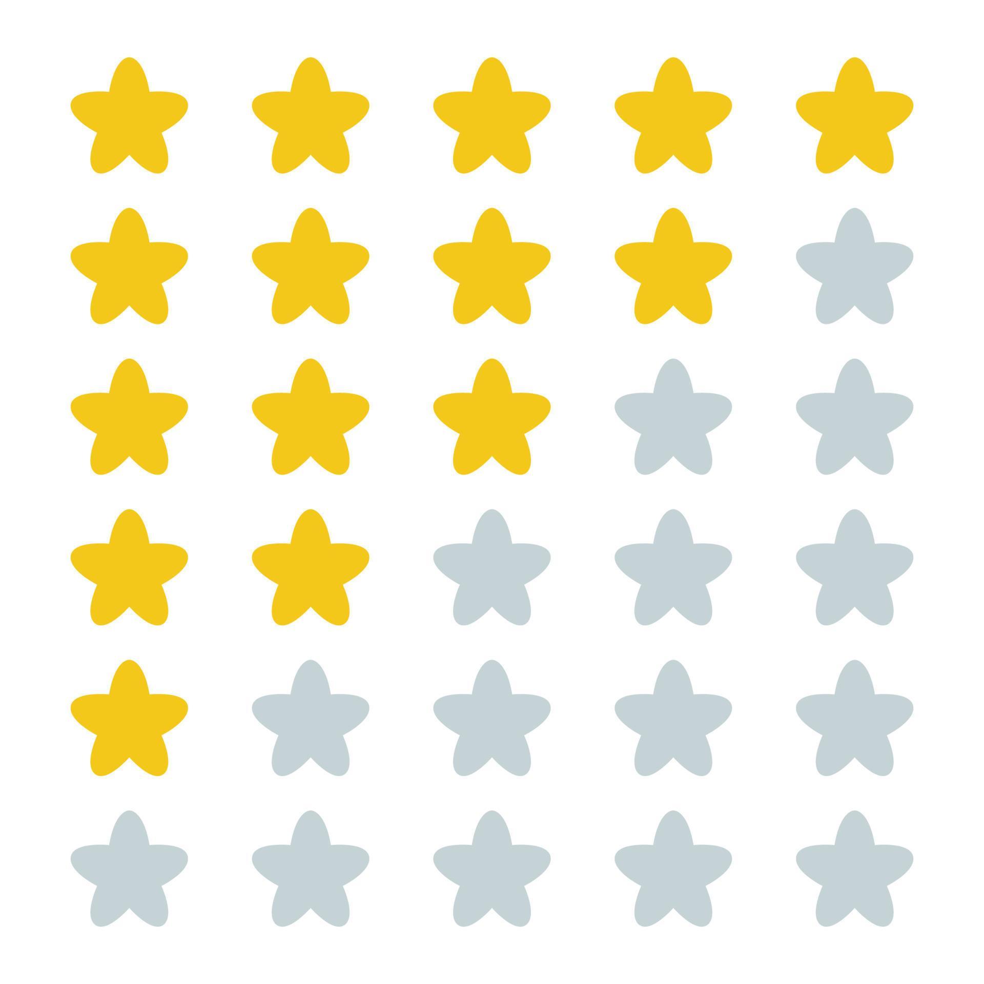 Set Of Rounded Review Stars Stock Free