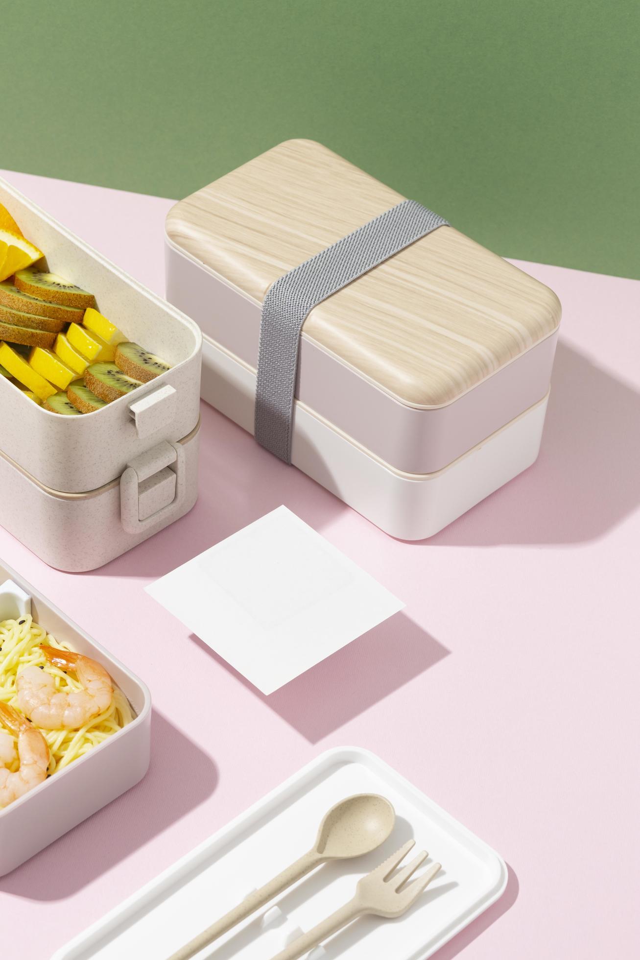 Top view composition food Japanese bento box Stock Free