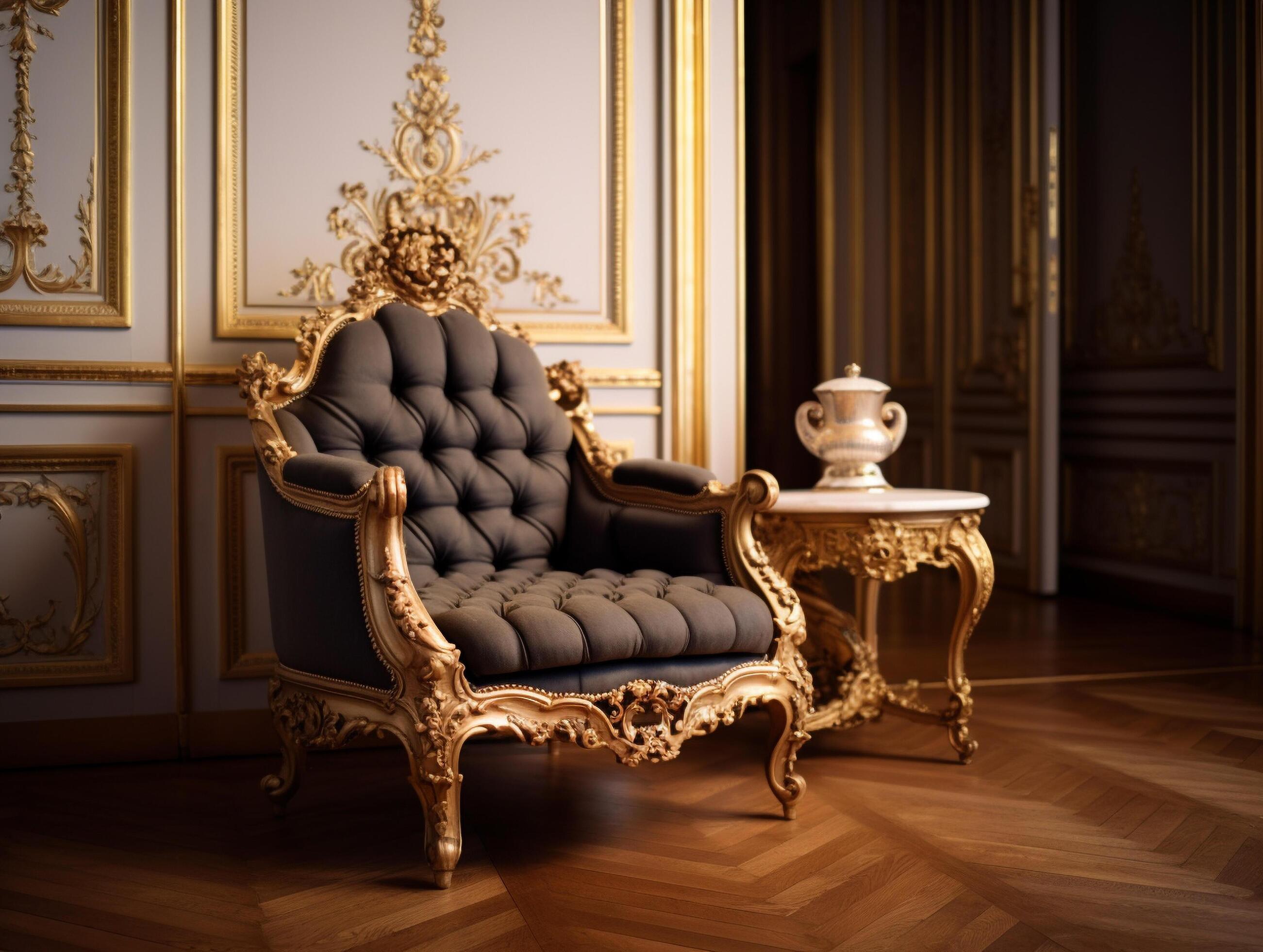 French furniture with classical ornaments Stock Free