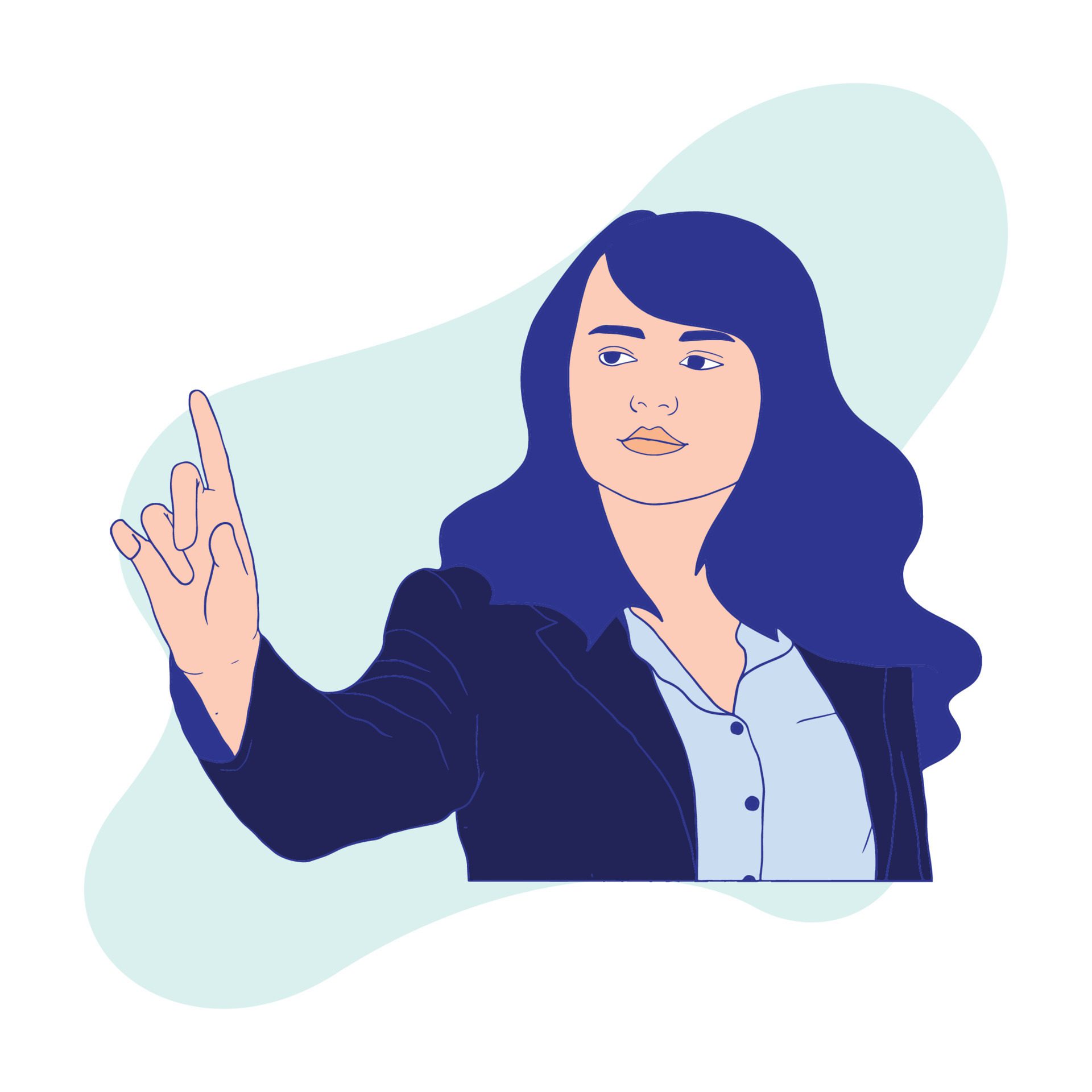 business woman character 02 Free Vector