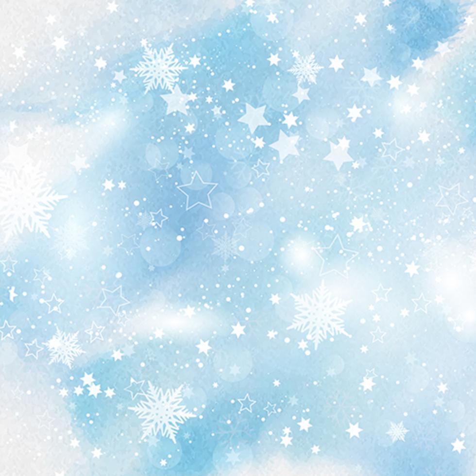 Snowflakes and stars on watercolour background Stock Free