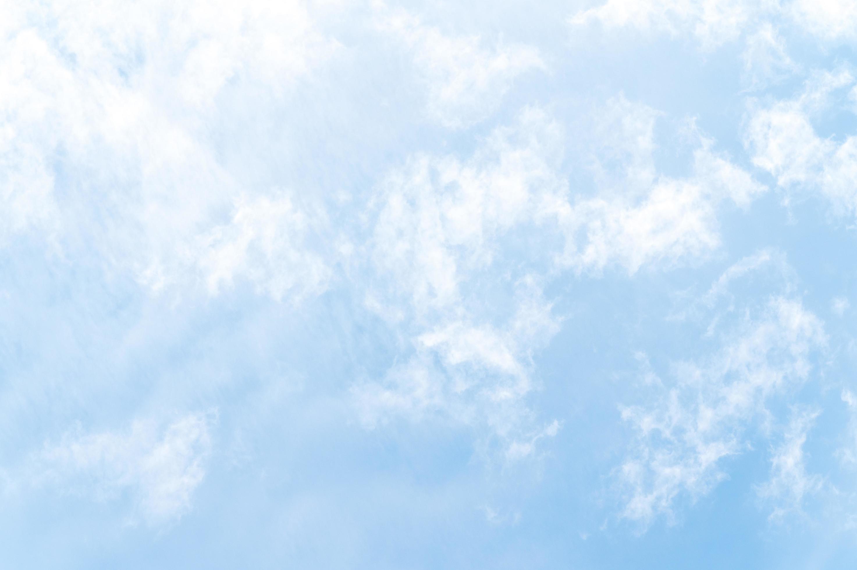 Beautiful white fluffy clouds in blue sky. Nature background from white cloud in sunny day Stock Free