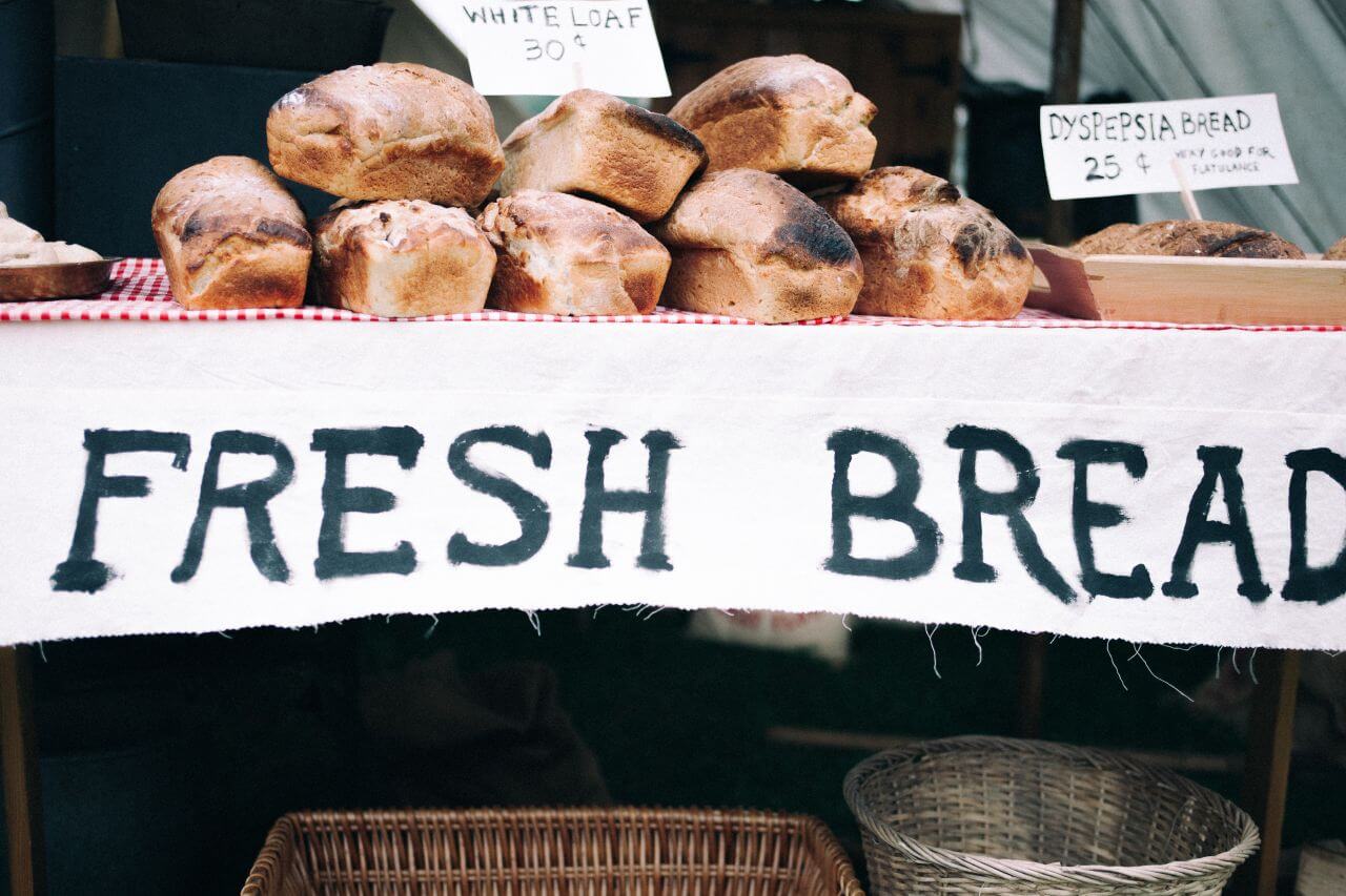 Fresh Bread Rustic Sign Stock Free