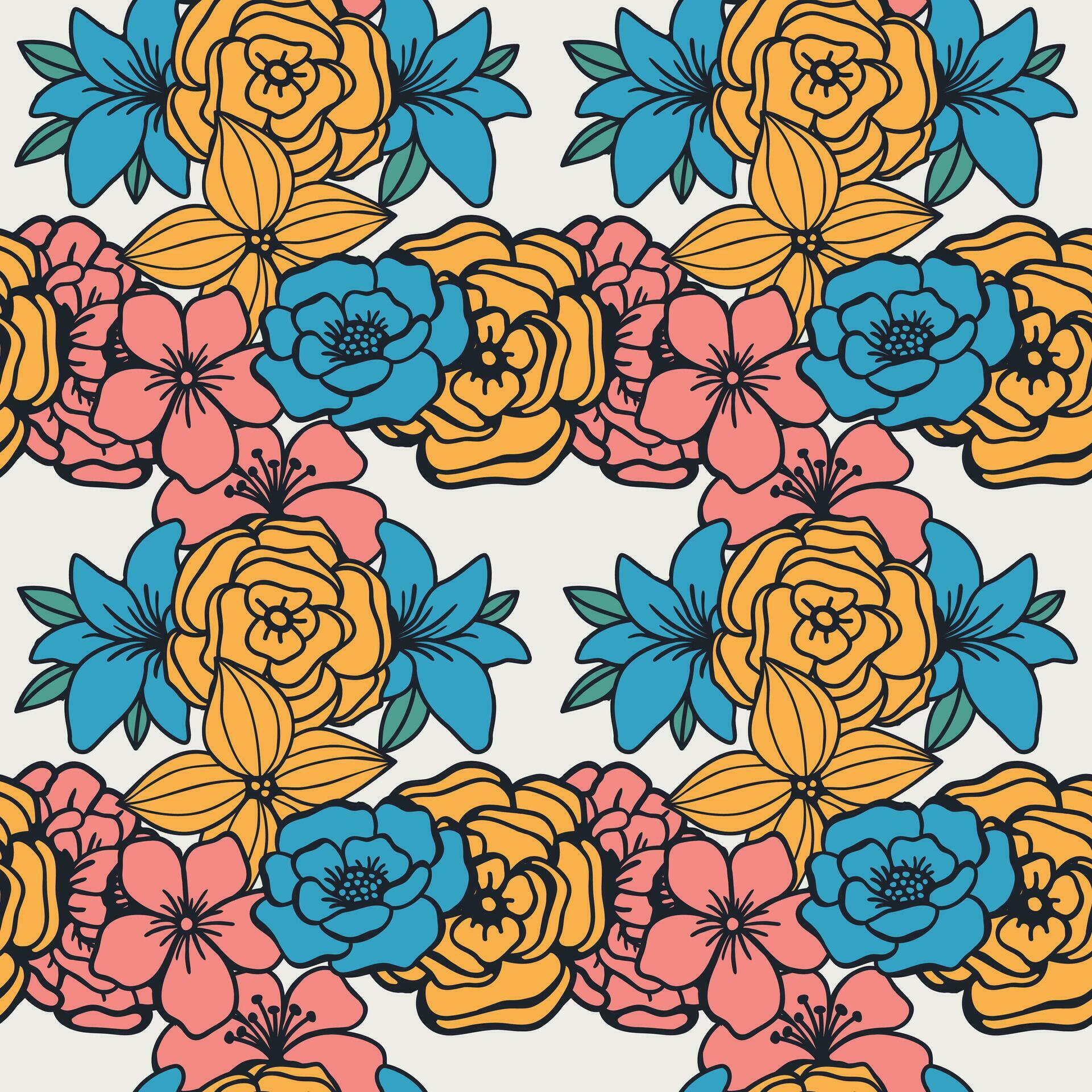 Floral seamless pattern. flowers pattern. floral repeat for fabric and textile Stock Free