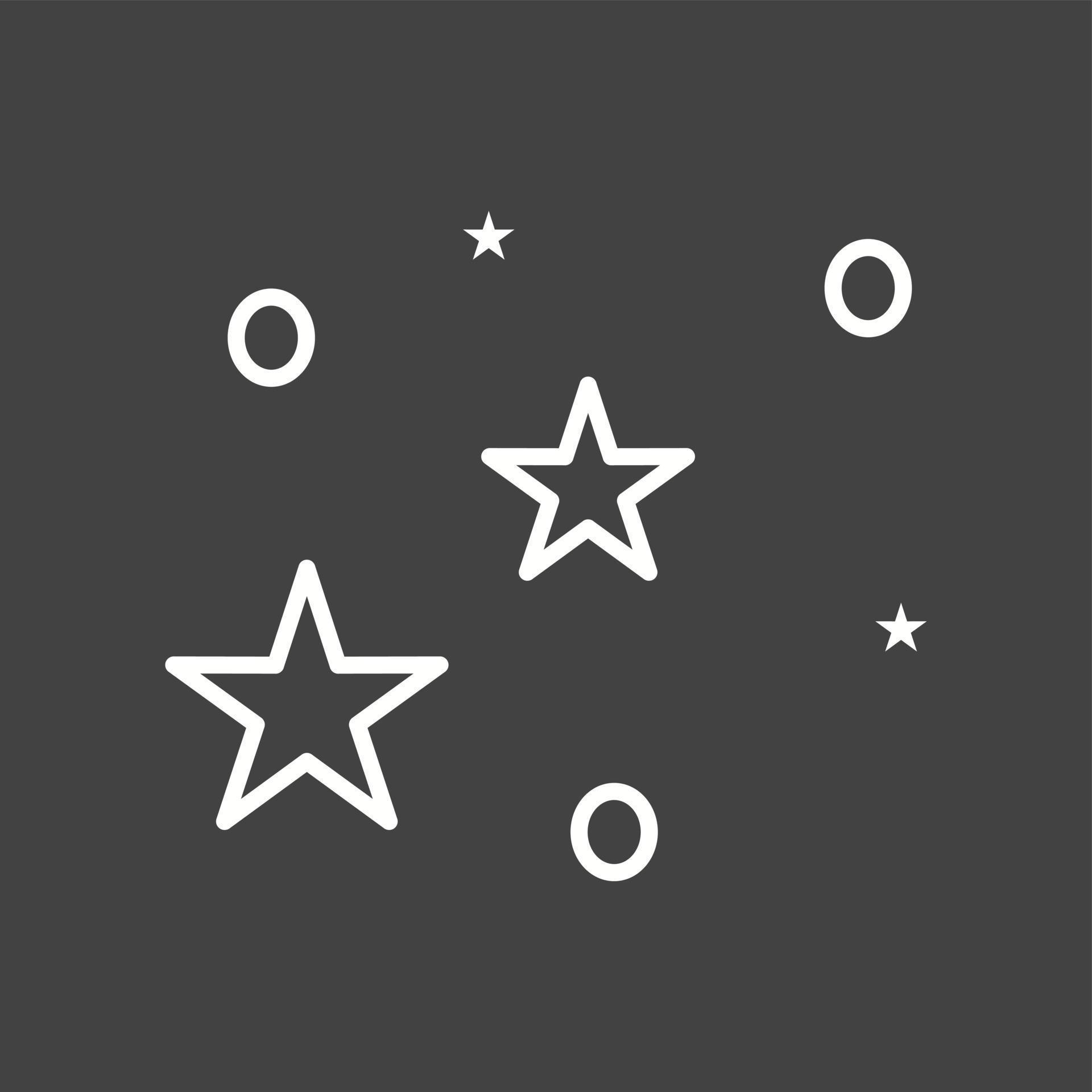 Unique Stars Vector Line Icon Stock Free