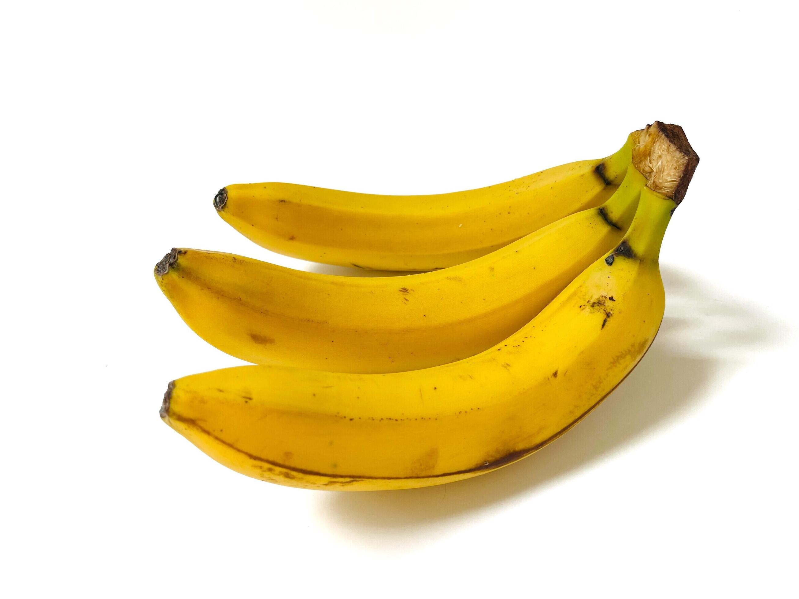 Bunch of bananas isolated on white background with clipping path and full depth of field Stock Free