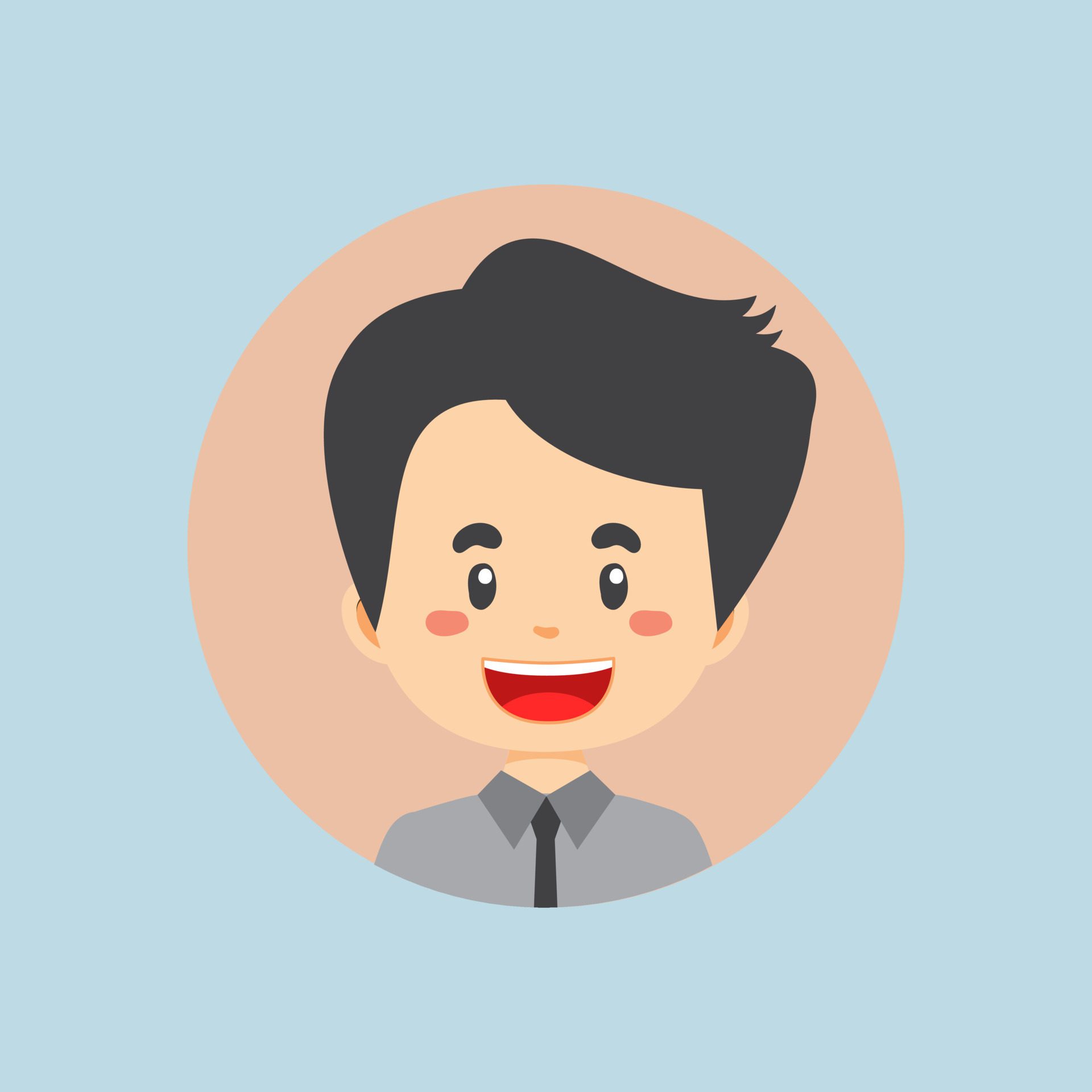 Avatar of a Business Character Free Vector