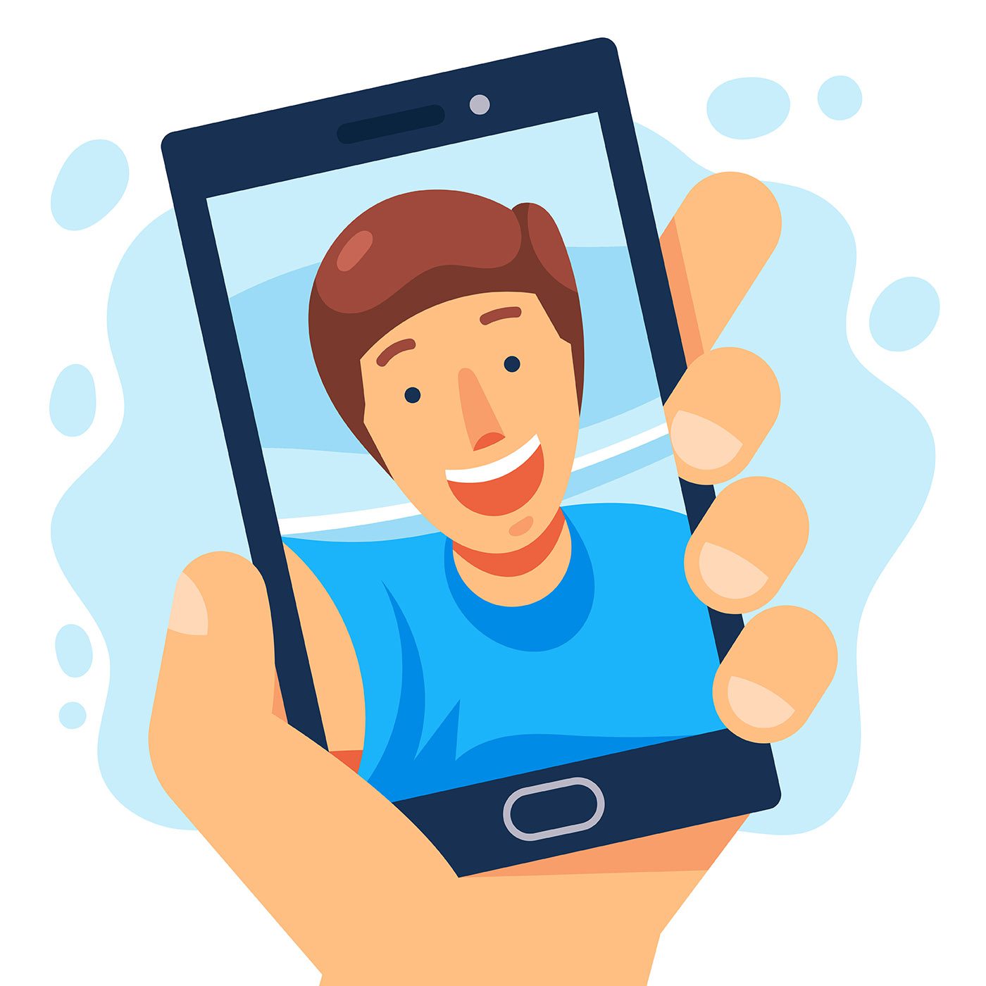 Selfie Illustration Free Vector and Free SVG