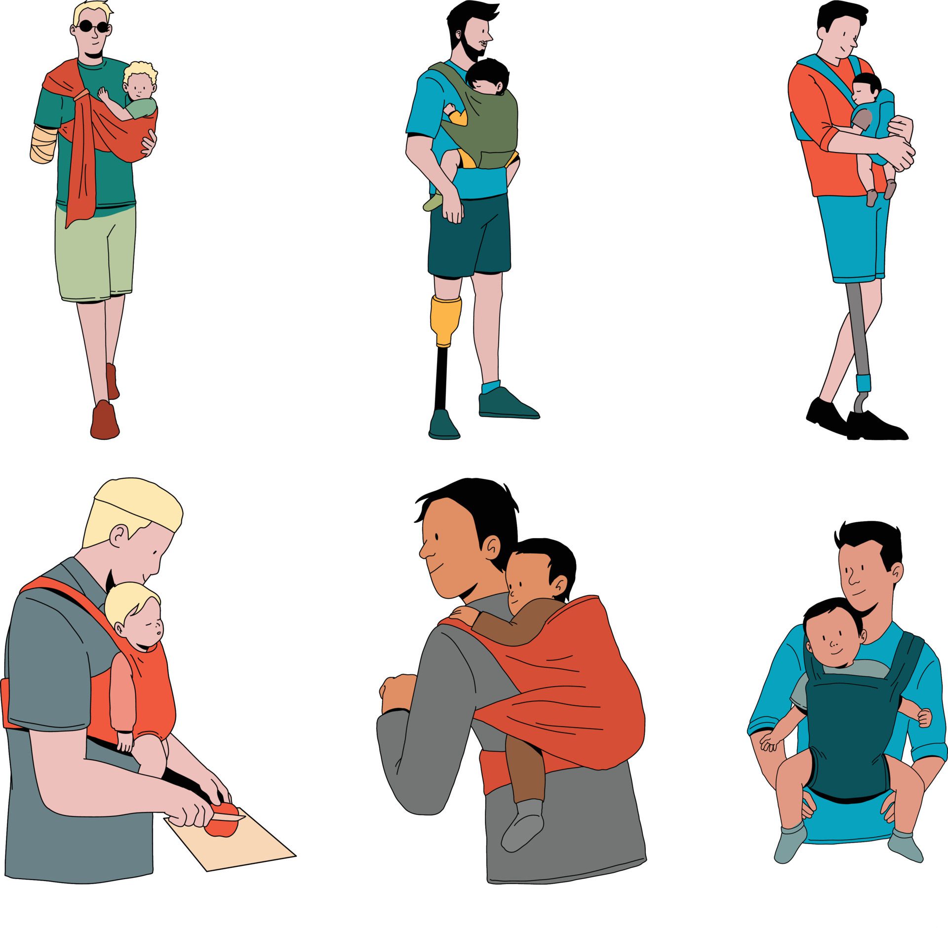 Illustration of a set of people with different professions. Vector illustration Free Vector