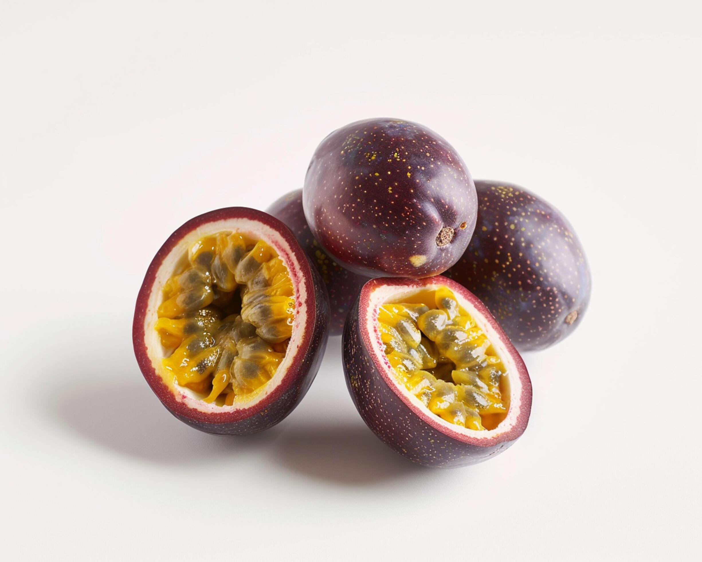 passion fruit on white background Stock Free