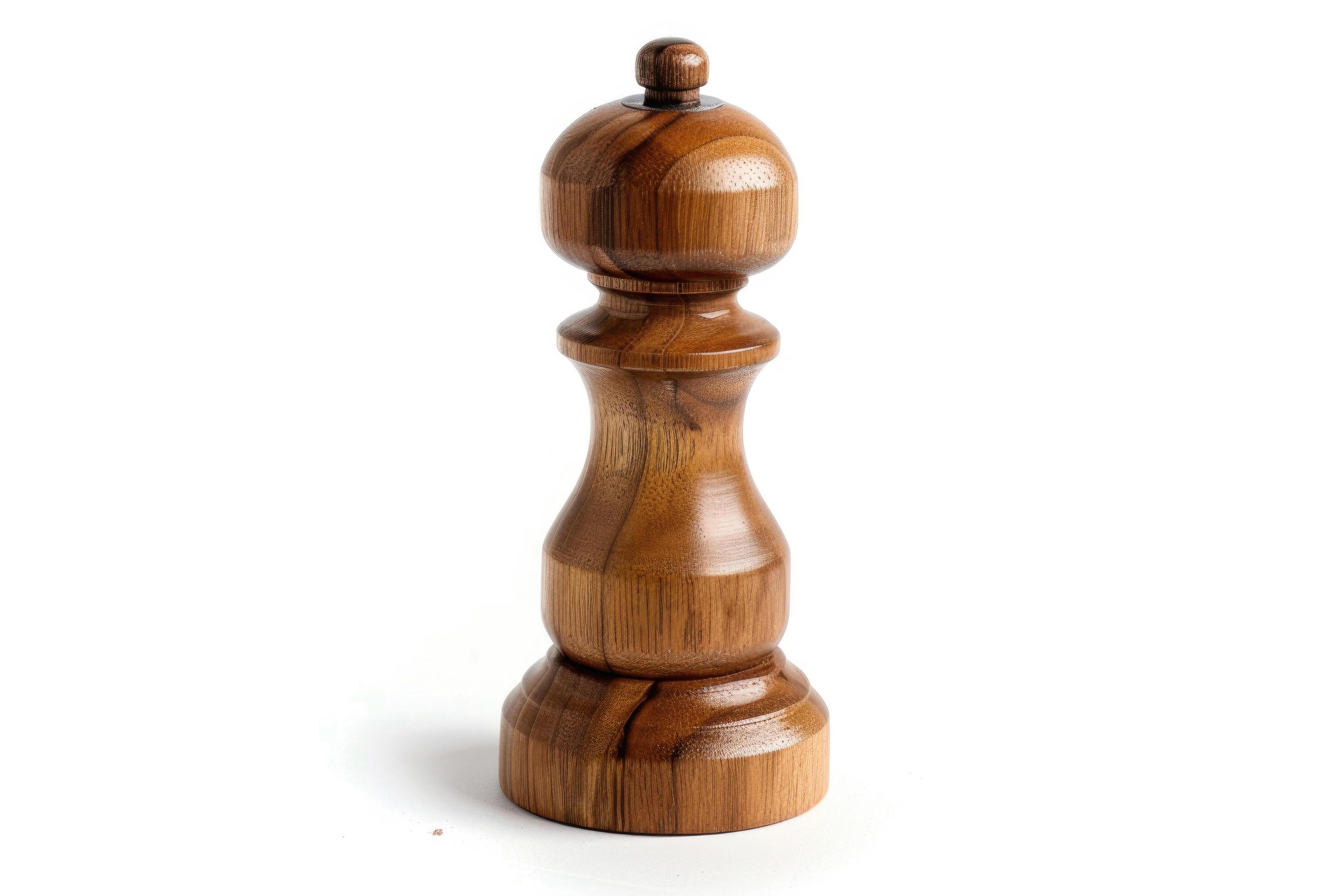 Wooden pepper mill on a white background. Stock Free