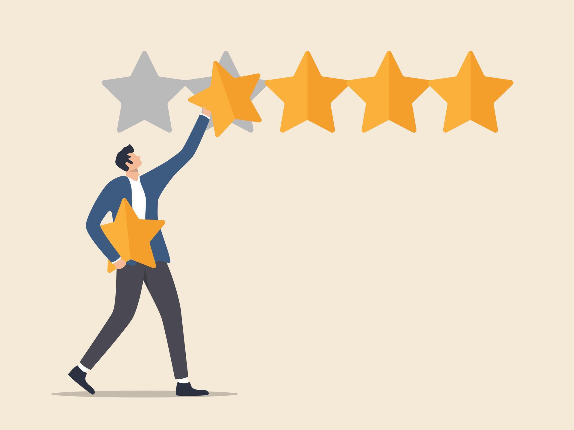 entrepreneurs try to increase star ratings or customer ratings Stock Free