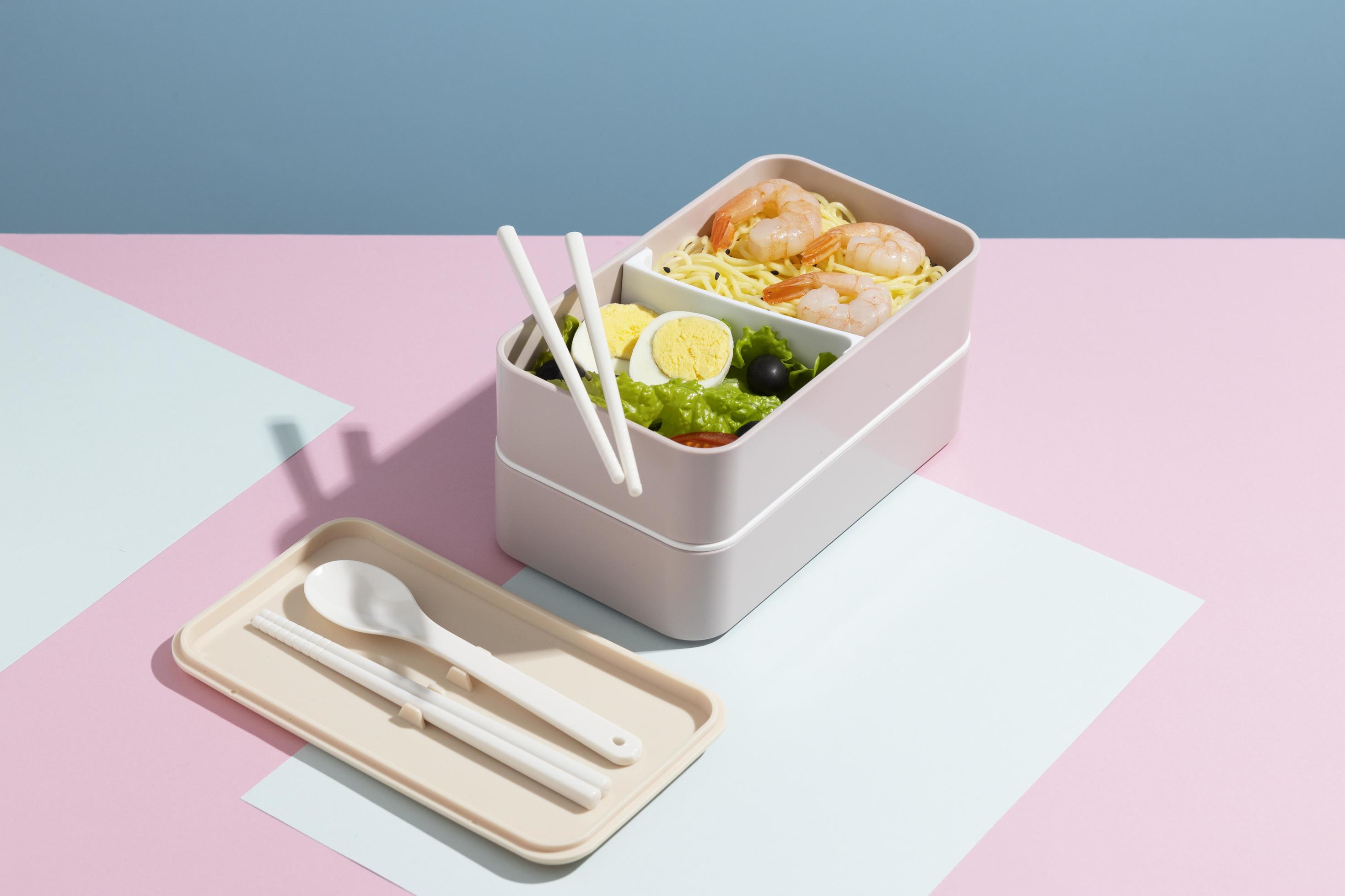 Top view composition food Japanese bento box Stock Free