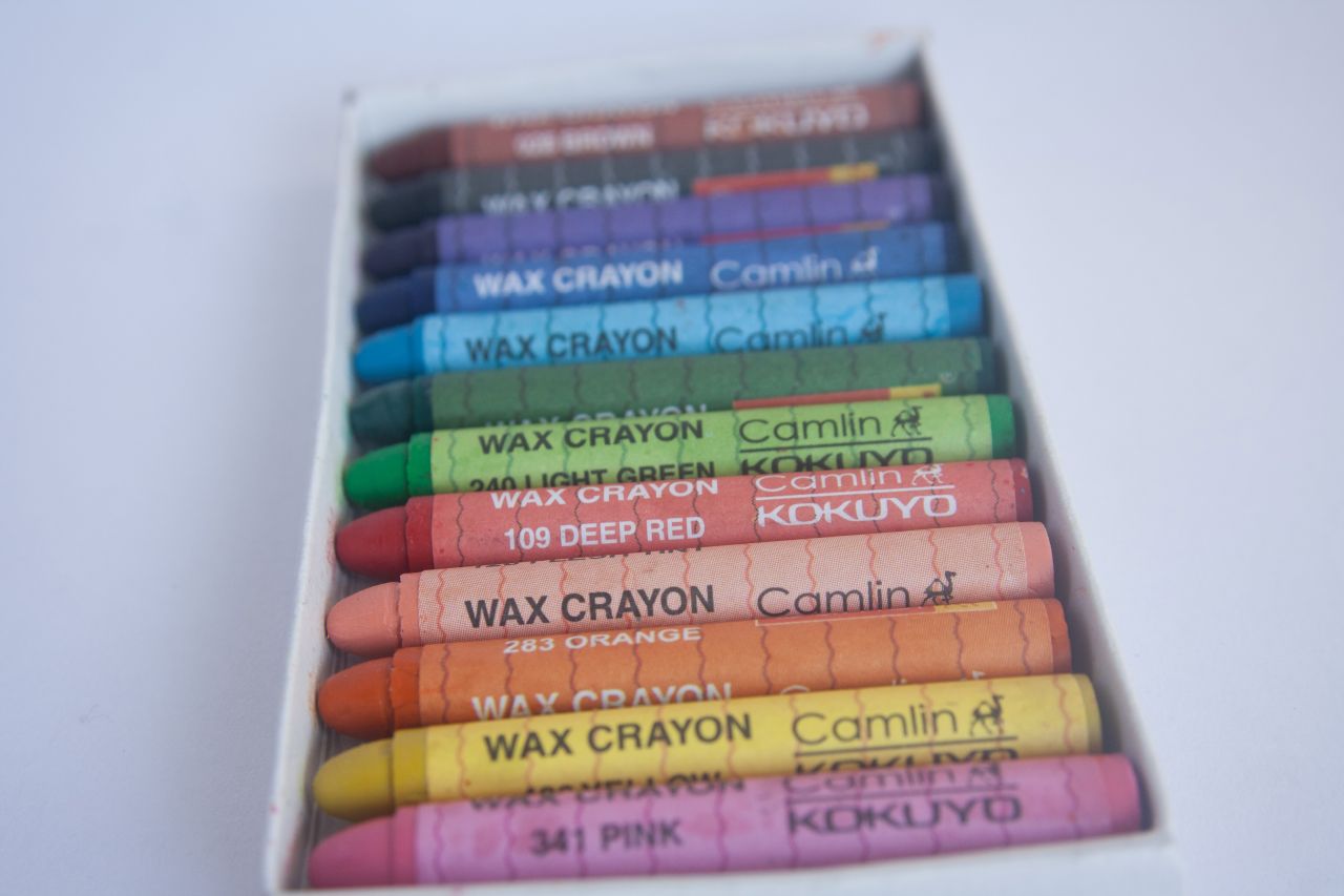 Kids Crayons Box Stock Free