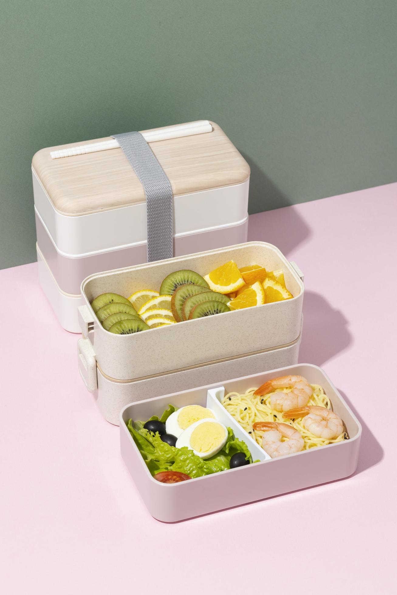 Top view composition food Japanese bento box Stock Free