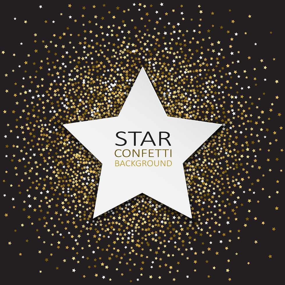 Star confetti background Stock Free