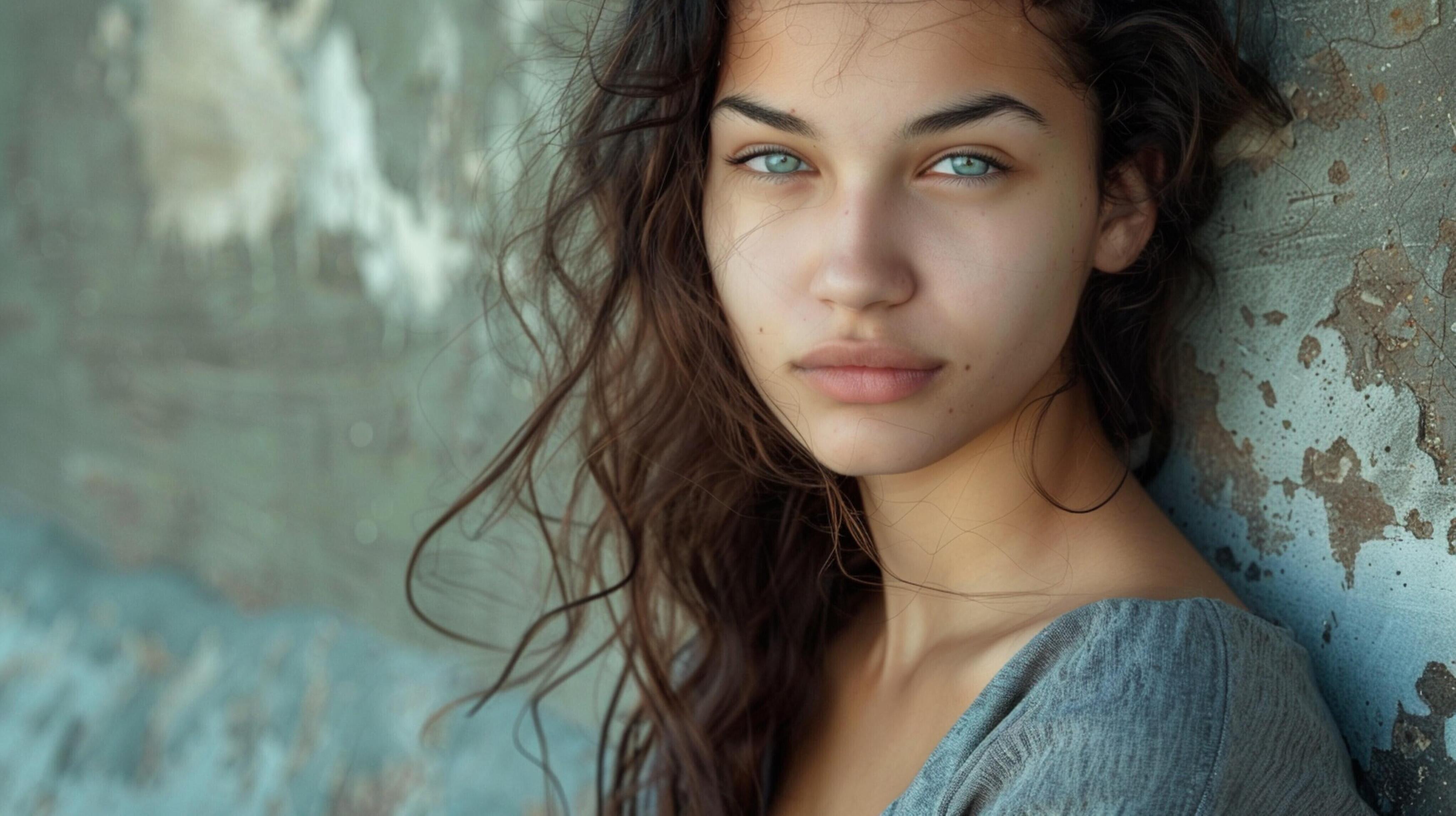 
									young woman looking at camera with confidence Stock Free