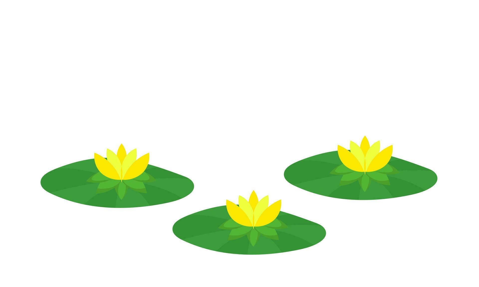 lotus and flower illustration Stock Free